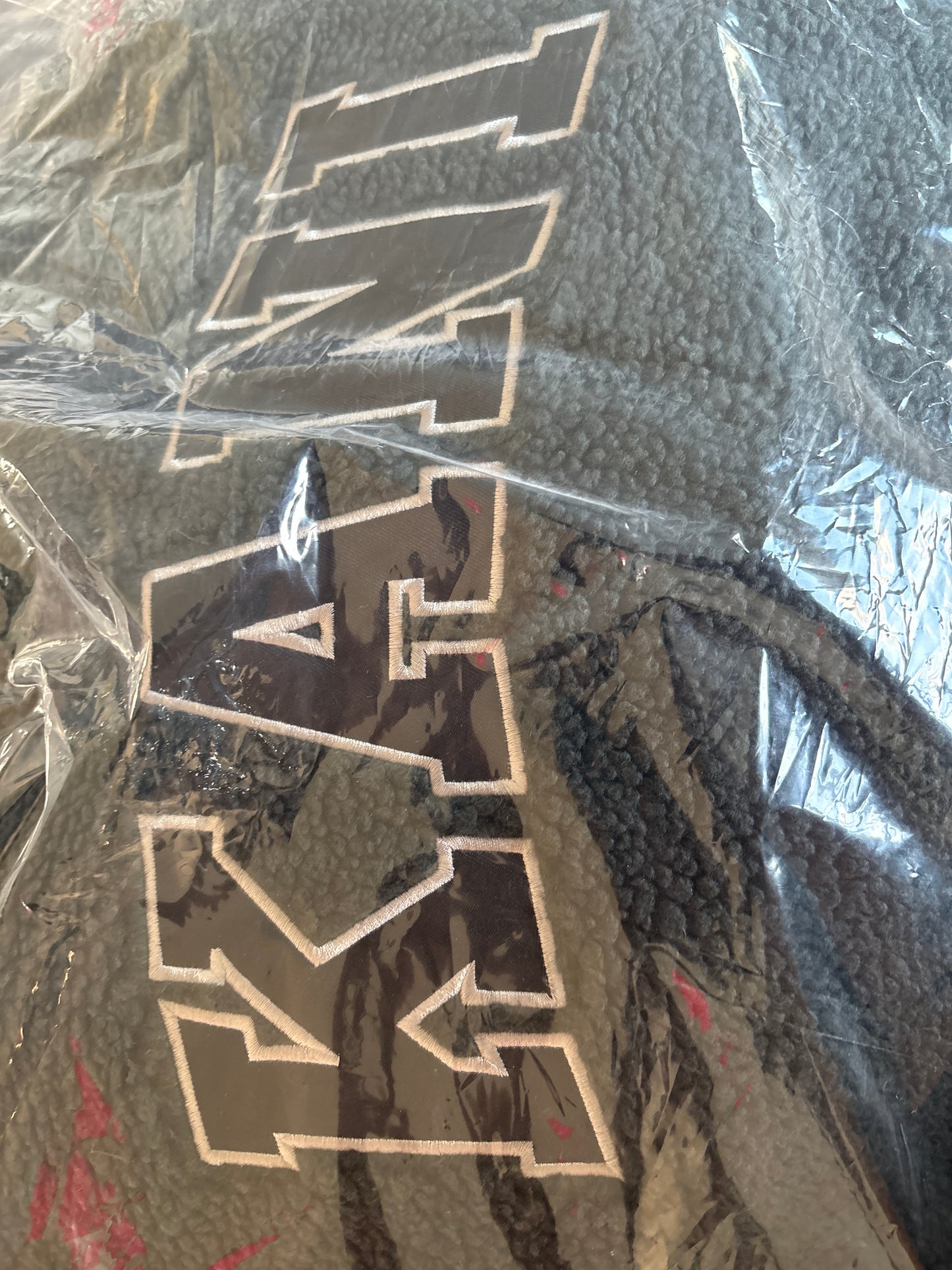 Karl Kani Plüsch Hoodie, Größe M, schwarz/Aufschrift