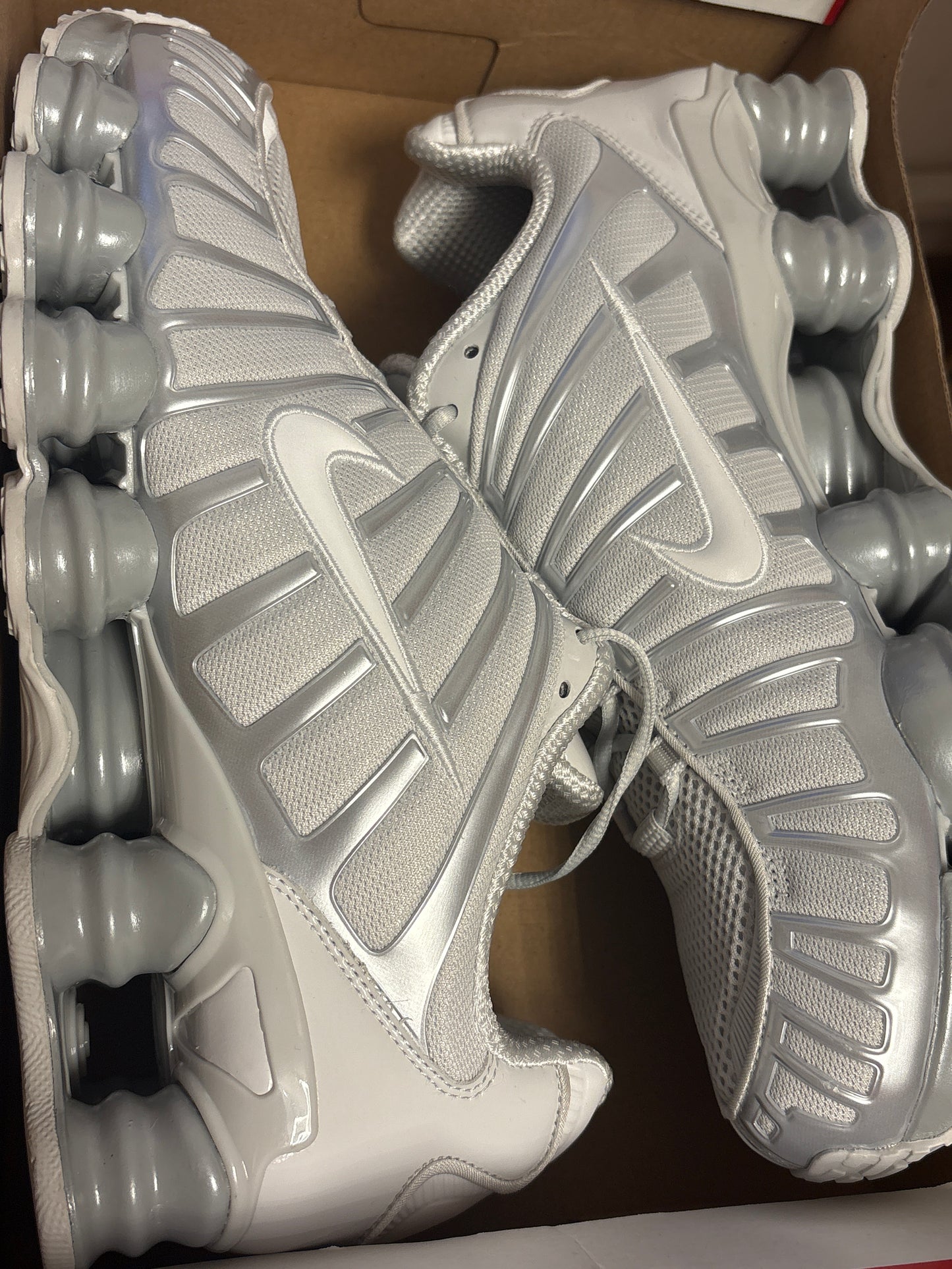 Nike Shox TL in weiss/grau, Größe 43