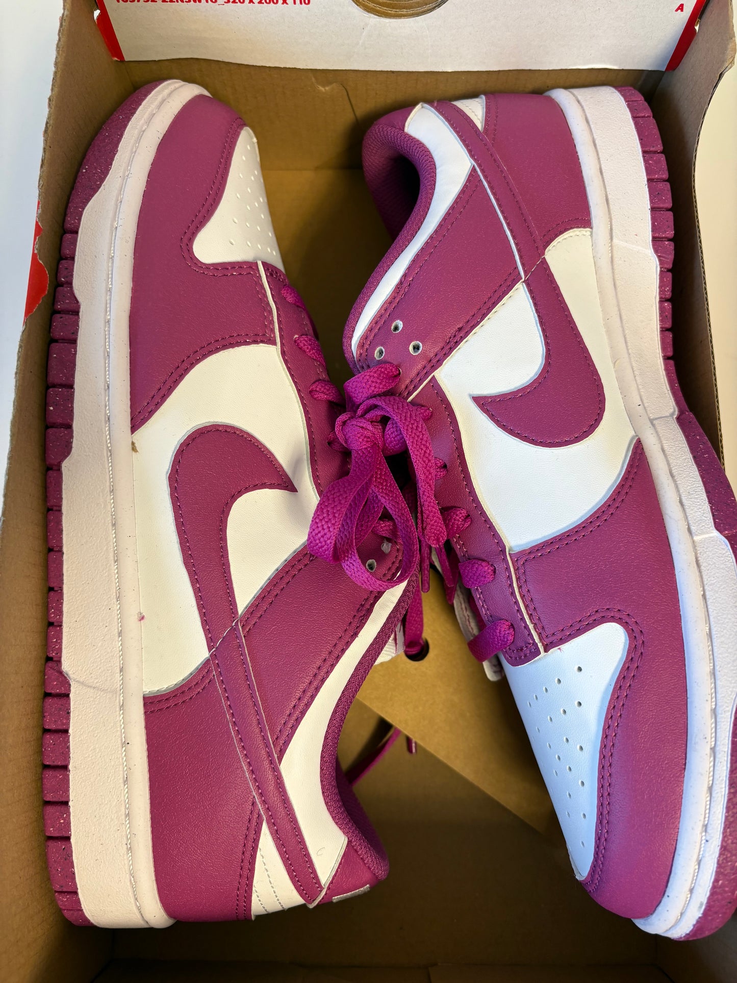 Nike Dunk low weiss/lila/pink, Größe wählbar
