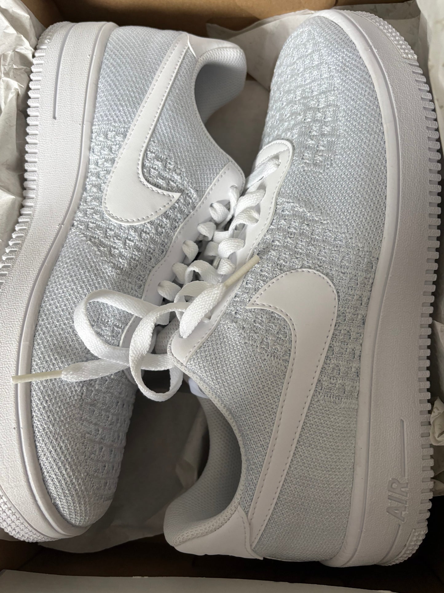 Nike Air Force 1 Flyknit 2.0 in weiss, Größe wählbar