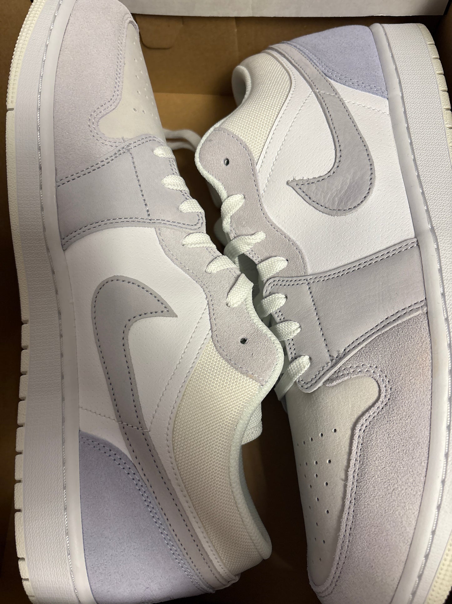 Nike Air Jordan 1 Low, weiss/grau, Größe 49,5