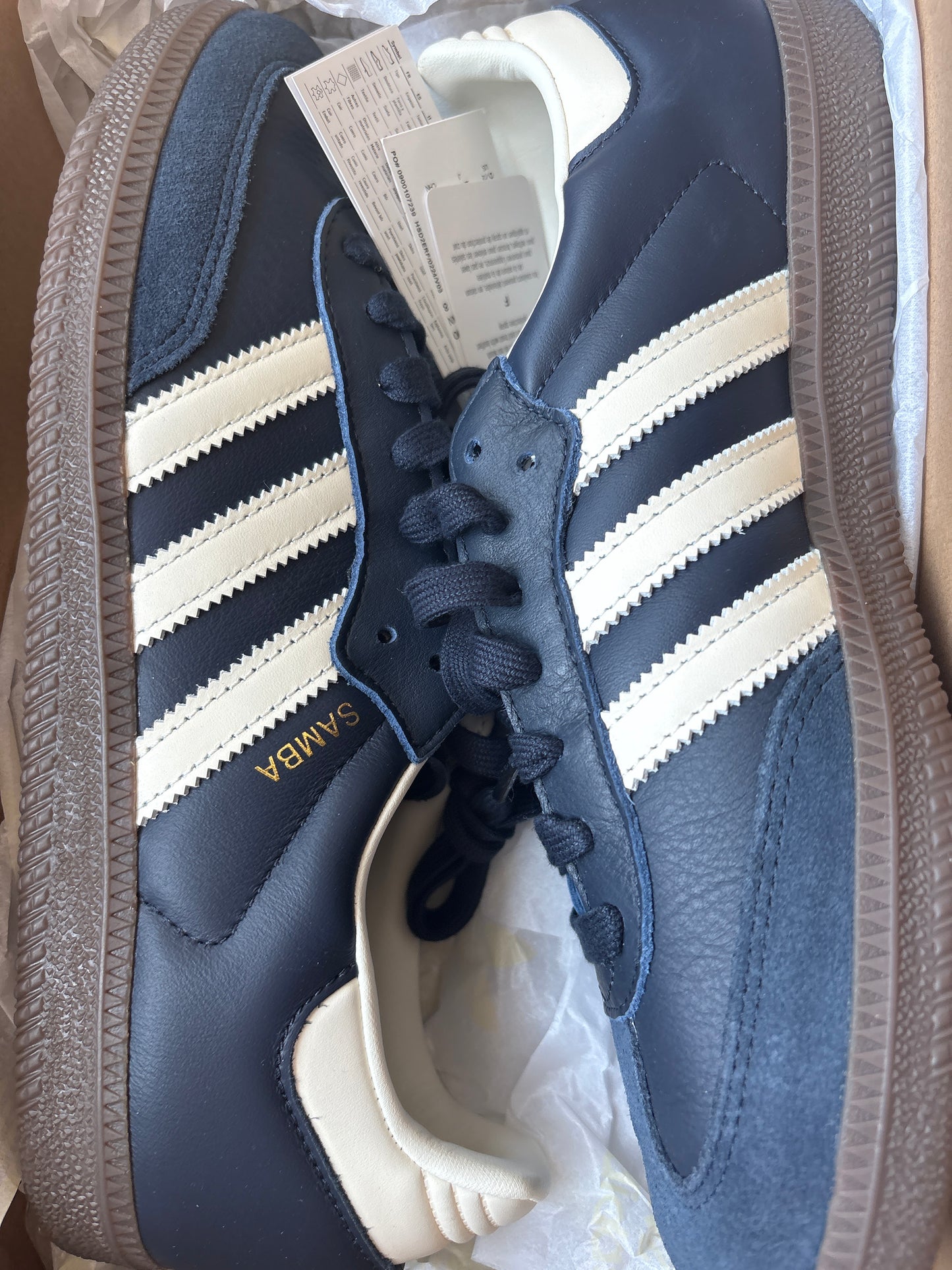 Adidas Samba, dunkelblau/weiss, Größe 42