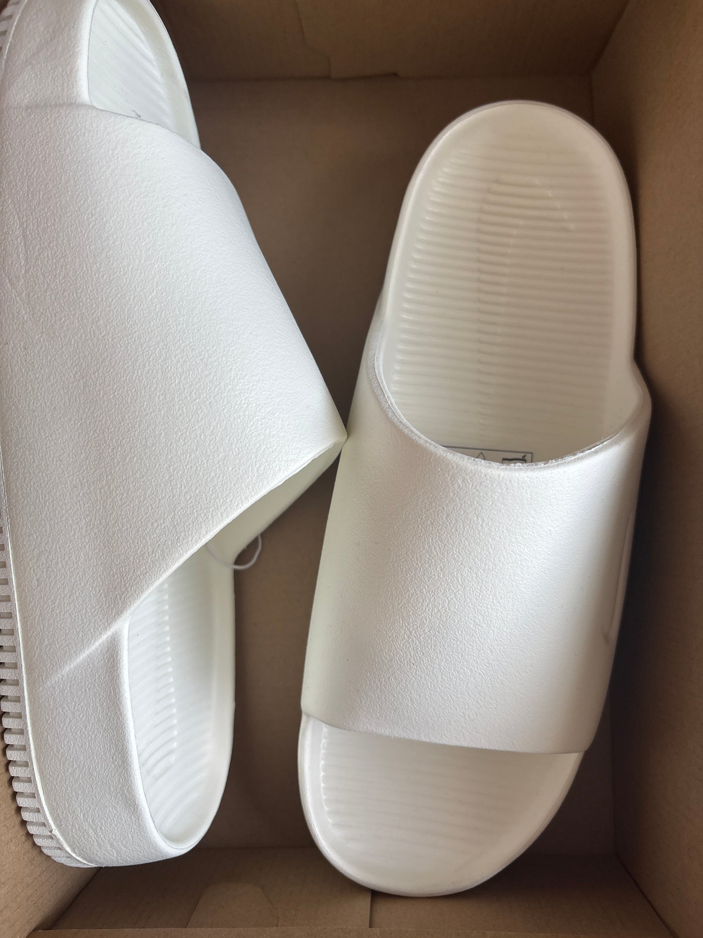 Nike Badelatschen Calm Slide, Größe 43 , cremeton