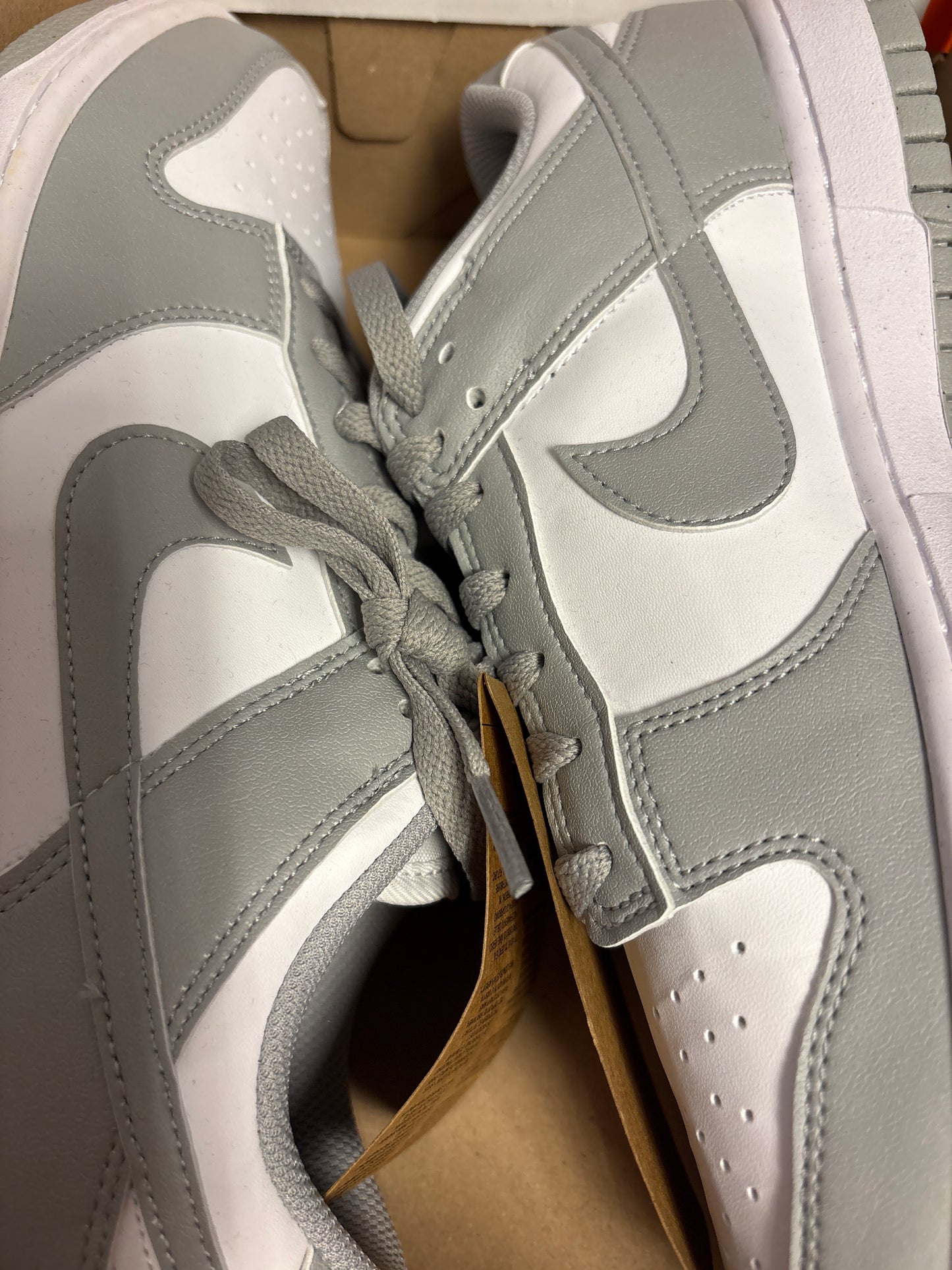 Nike Dunk low weiss/grau, Größe 44,5