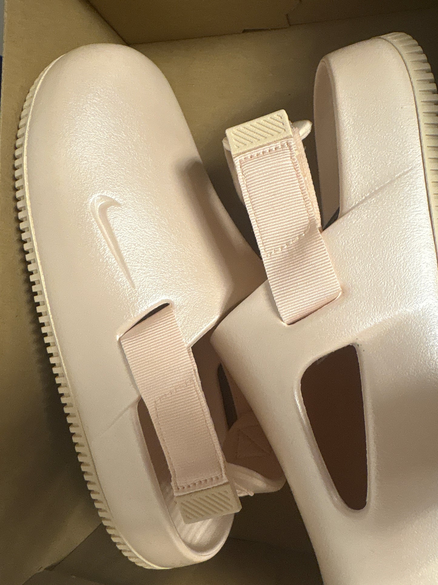 Nike Badelatschen Calm Mule, Größe 42 , Farbe creme