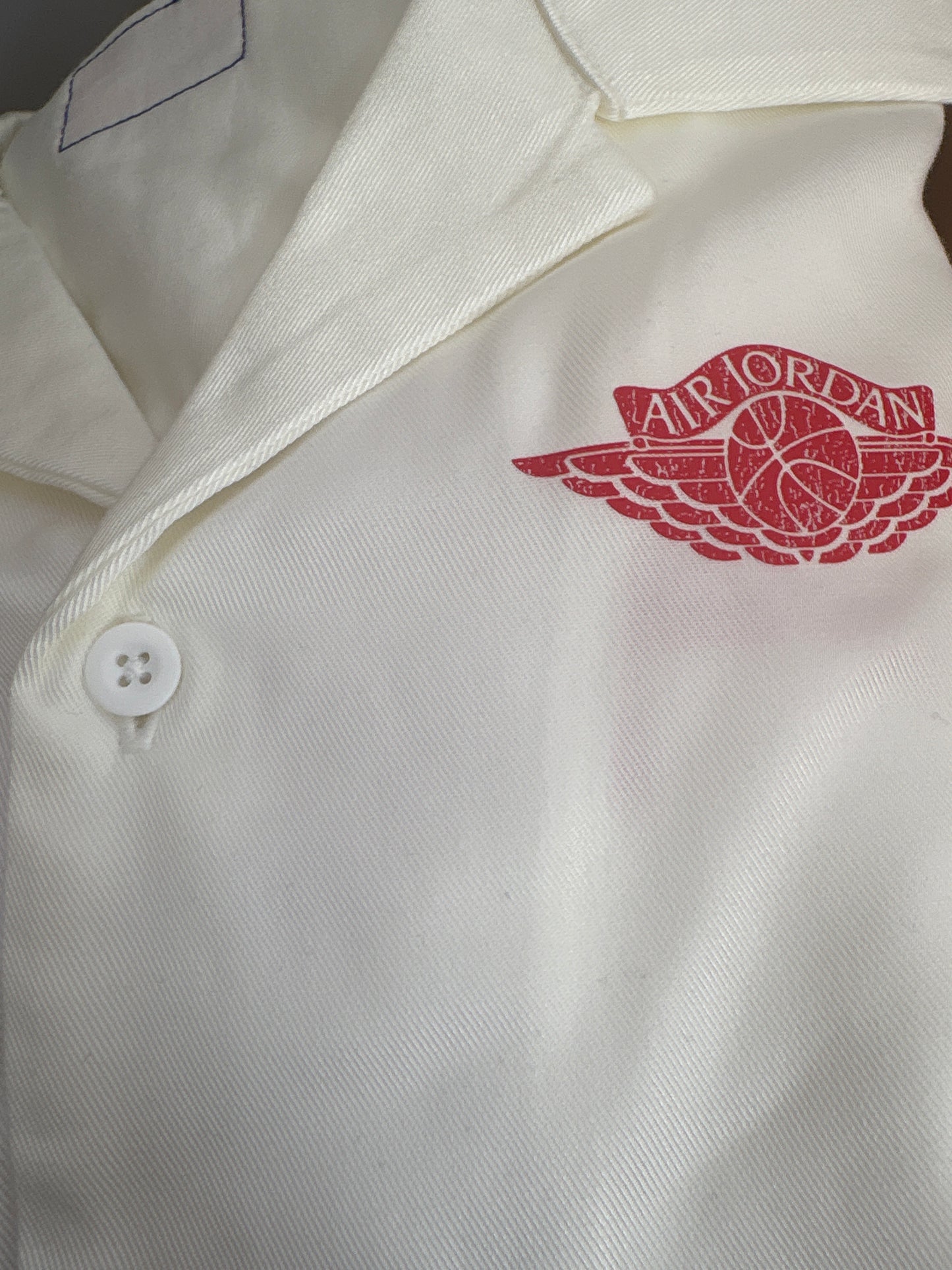 Nike Damen Jordan Sommerhemd in weiss/rot, Größe wählbar