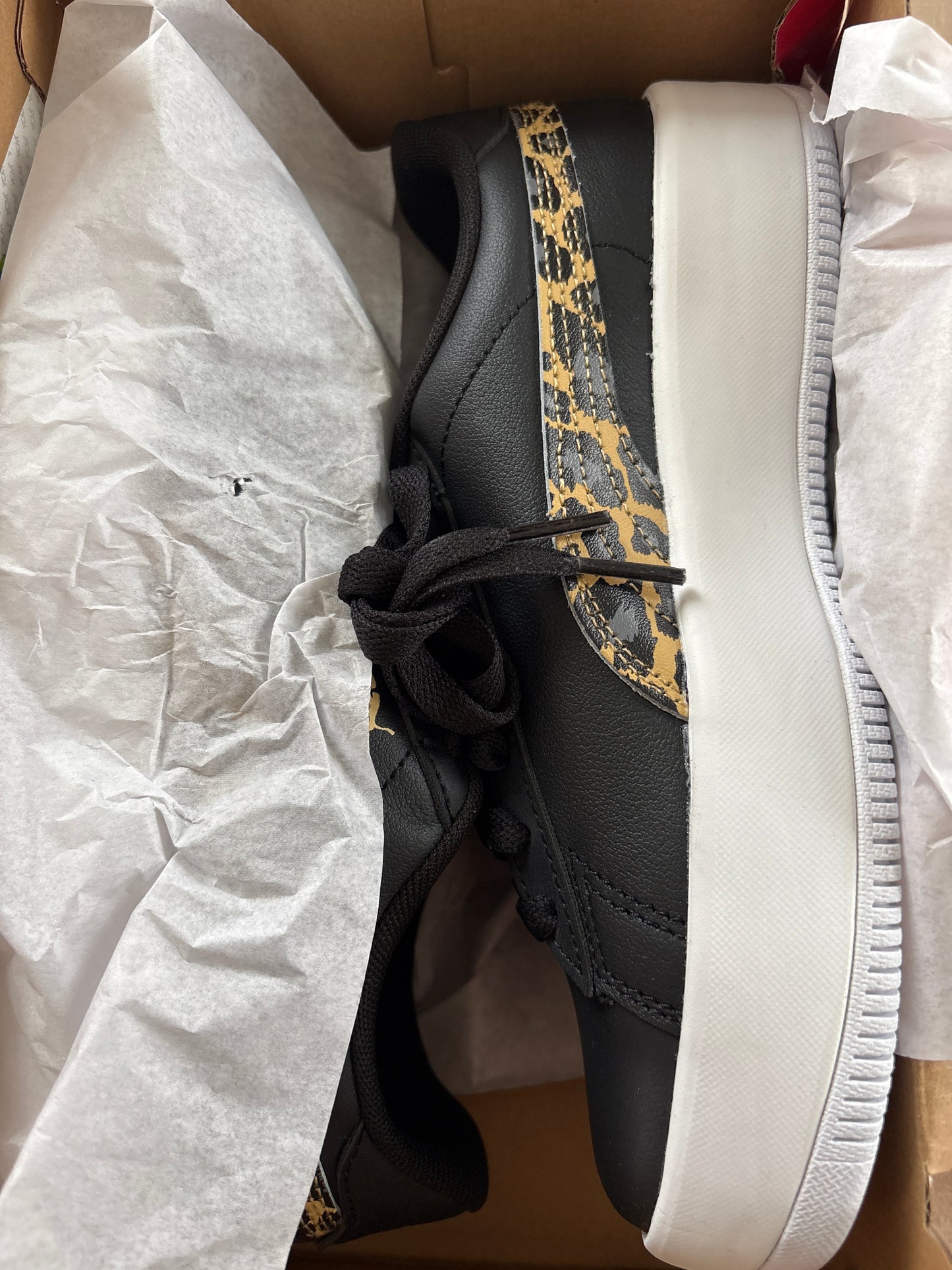 Puma Lily Platform, schwarz/Leo, Größe wählbar