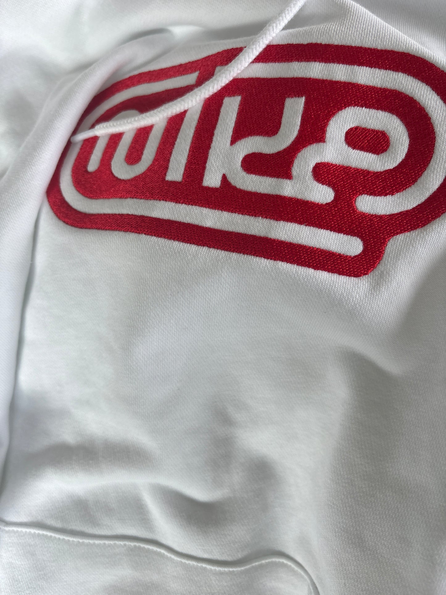 Nike Hoodie, weiss/rot, Größe L
