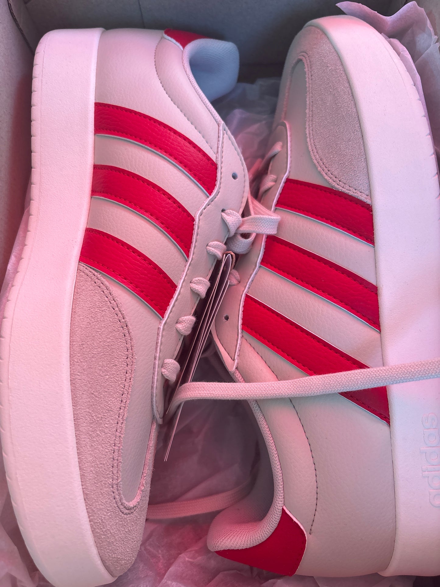 Adidas Barreda, grau/rot, Größe wählbar