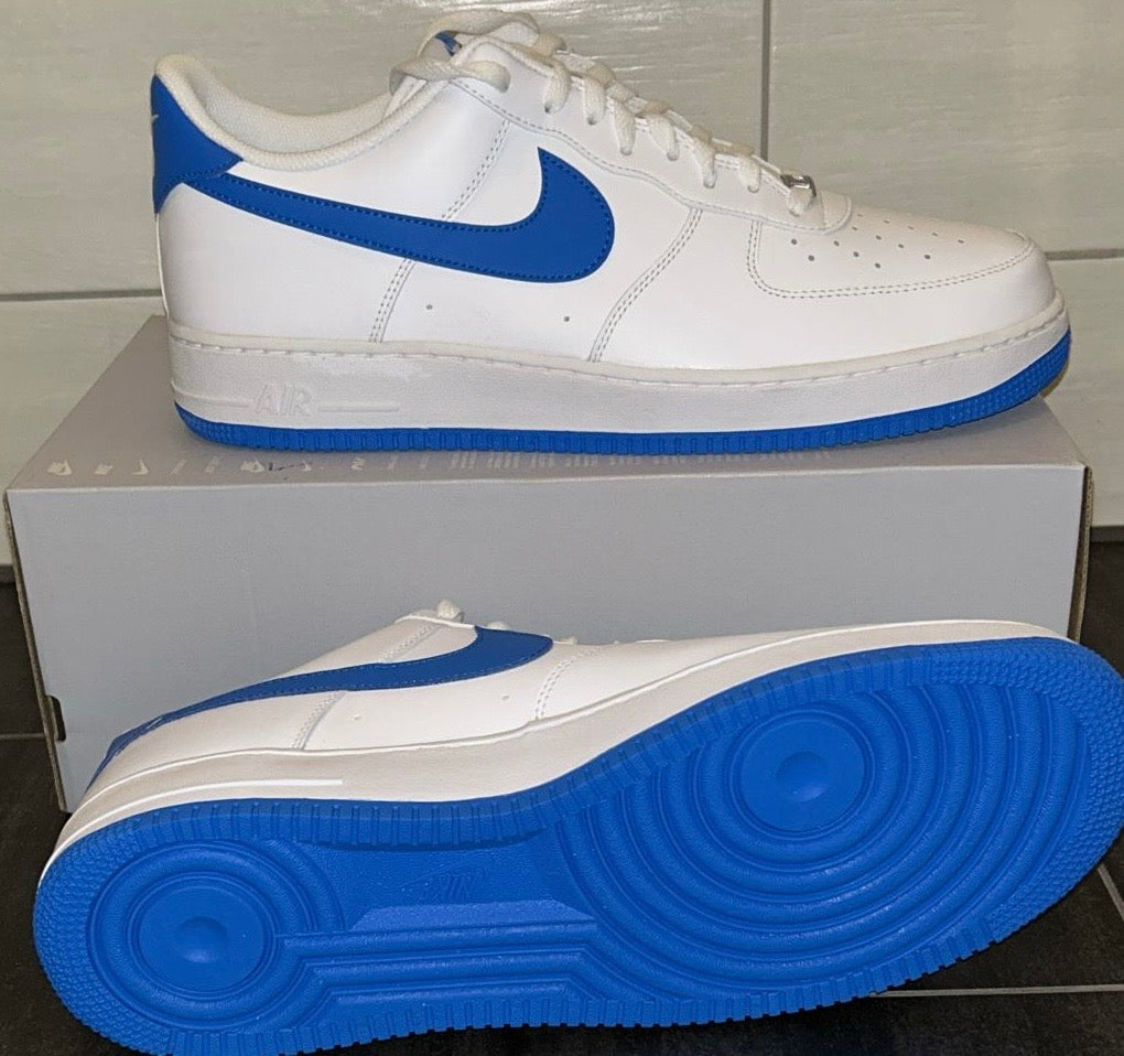 Nike Air Force 1 weiss/blau in Größe wählbar