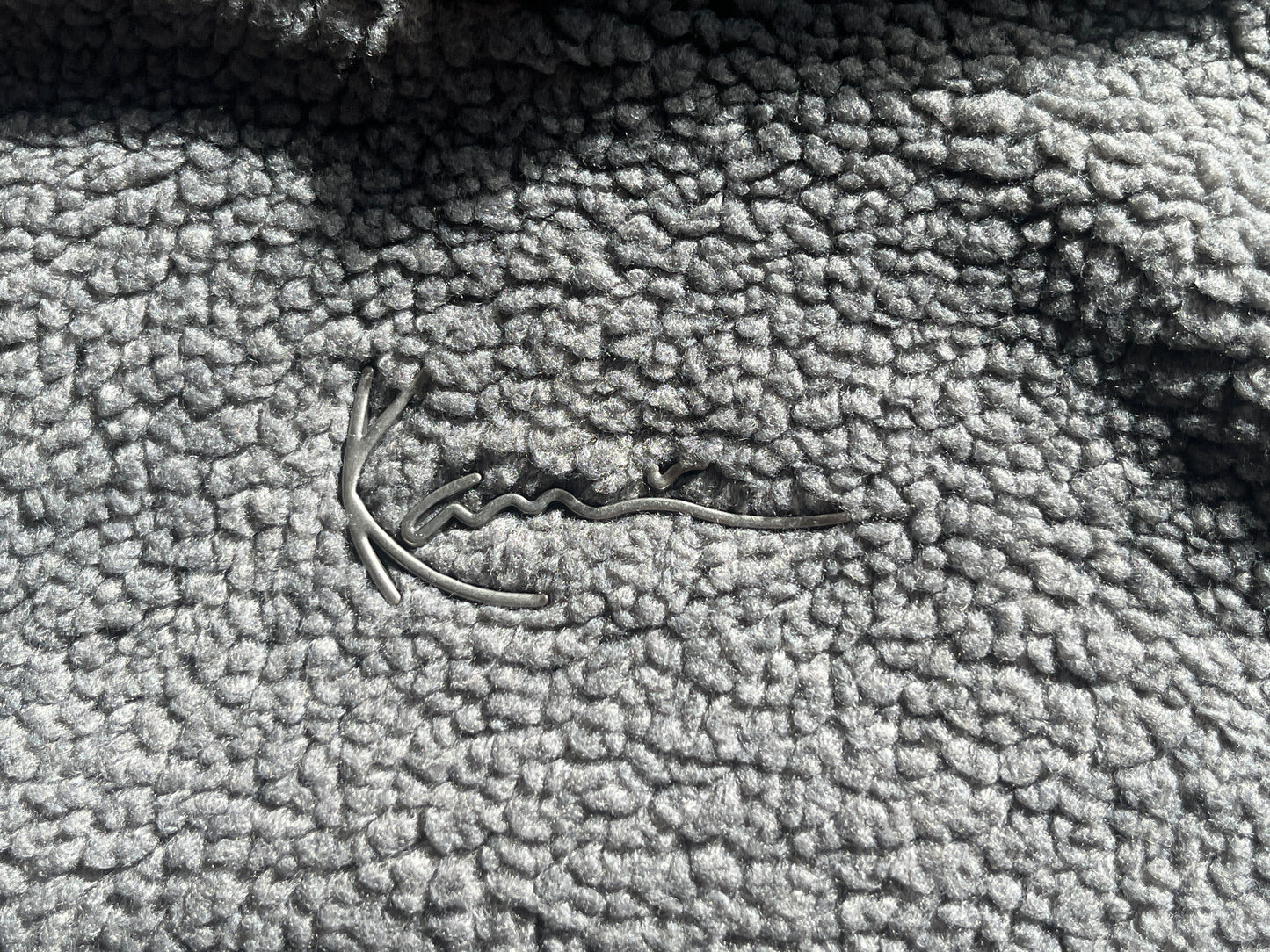 Karl Kani Plüsch Hoodie in grau, Größe wählbar