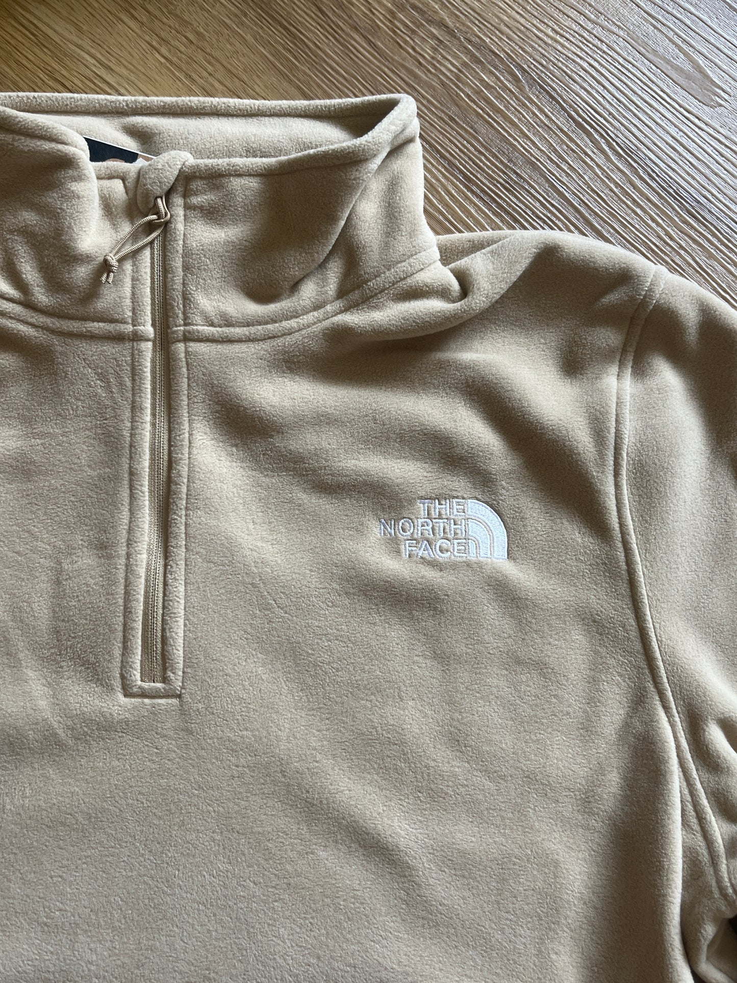 The North Face Herren Fleece mit 1/4 Zipper in beige, Größe wählbar