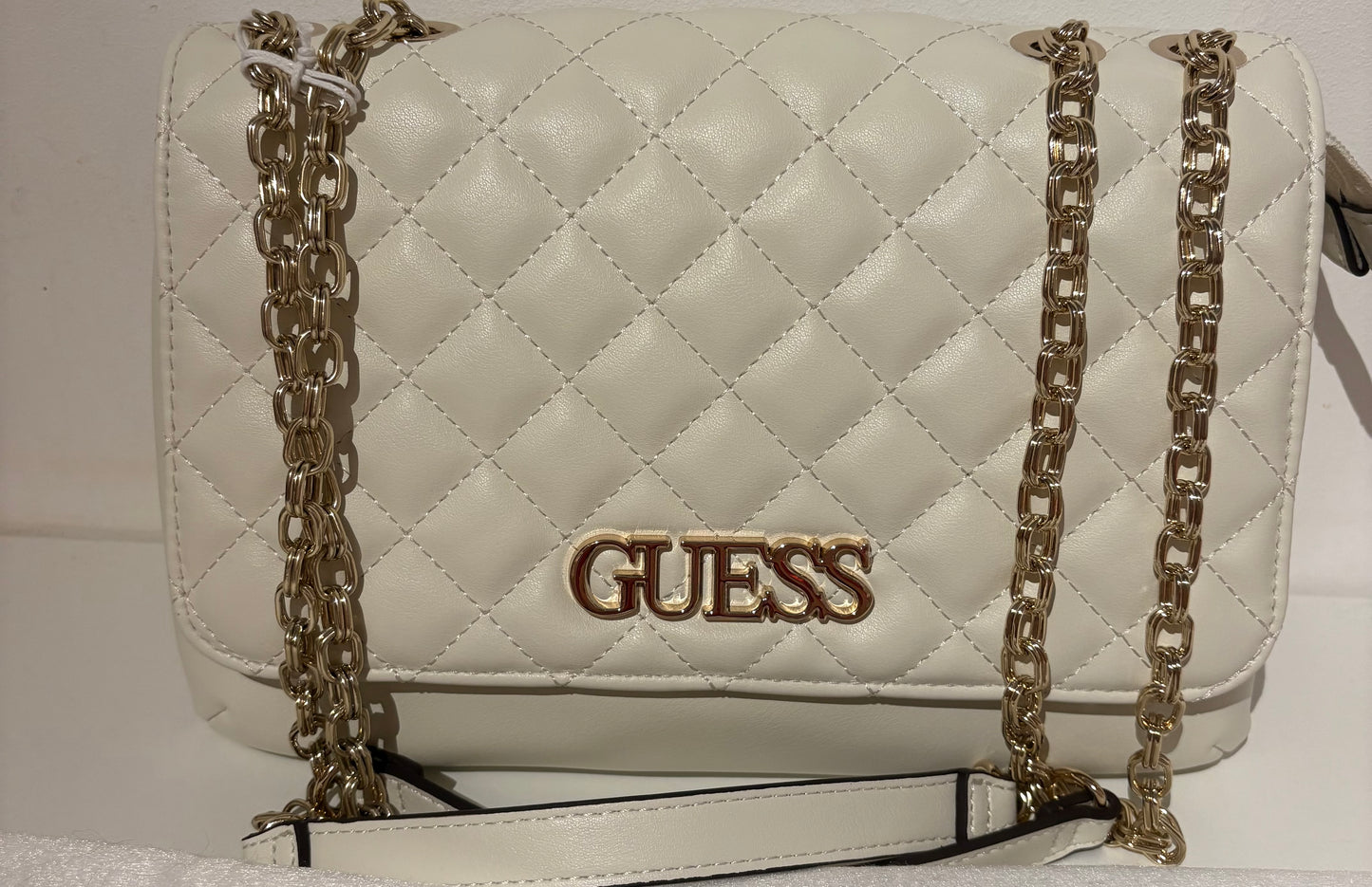 Guess Umhängetasche Alazne in creme/weiss