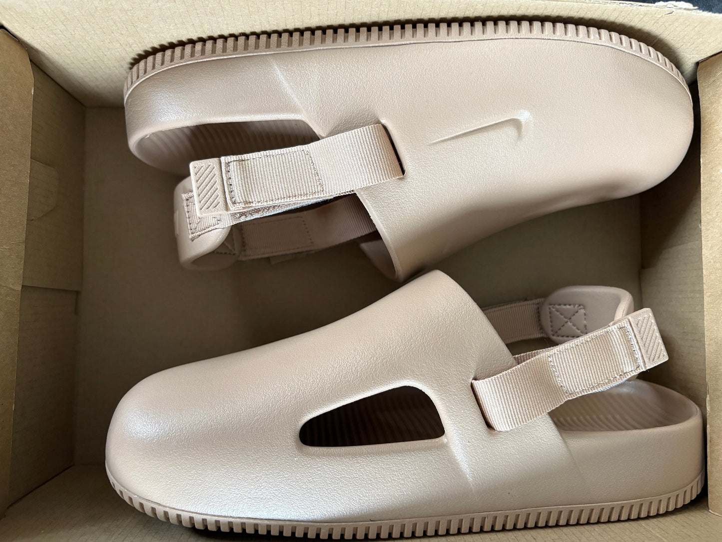 Nike Badelatschen Calm Mule, Größe 40,5 , Farbe beige