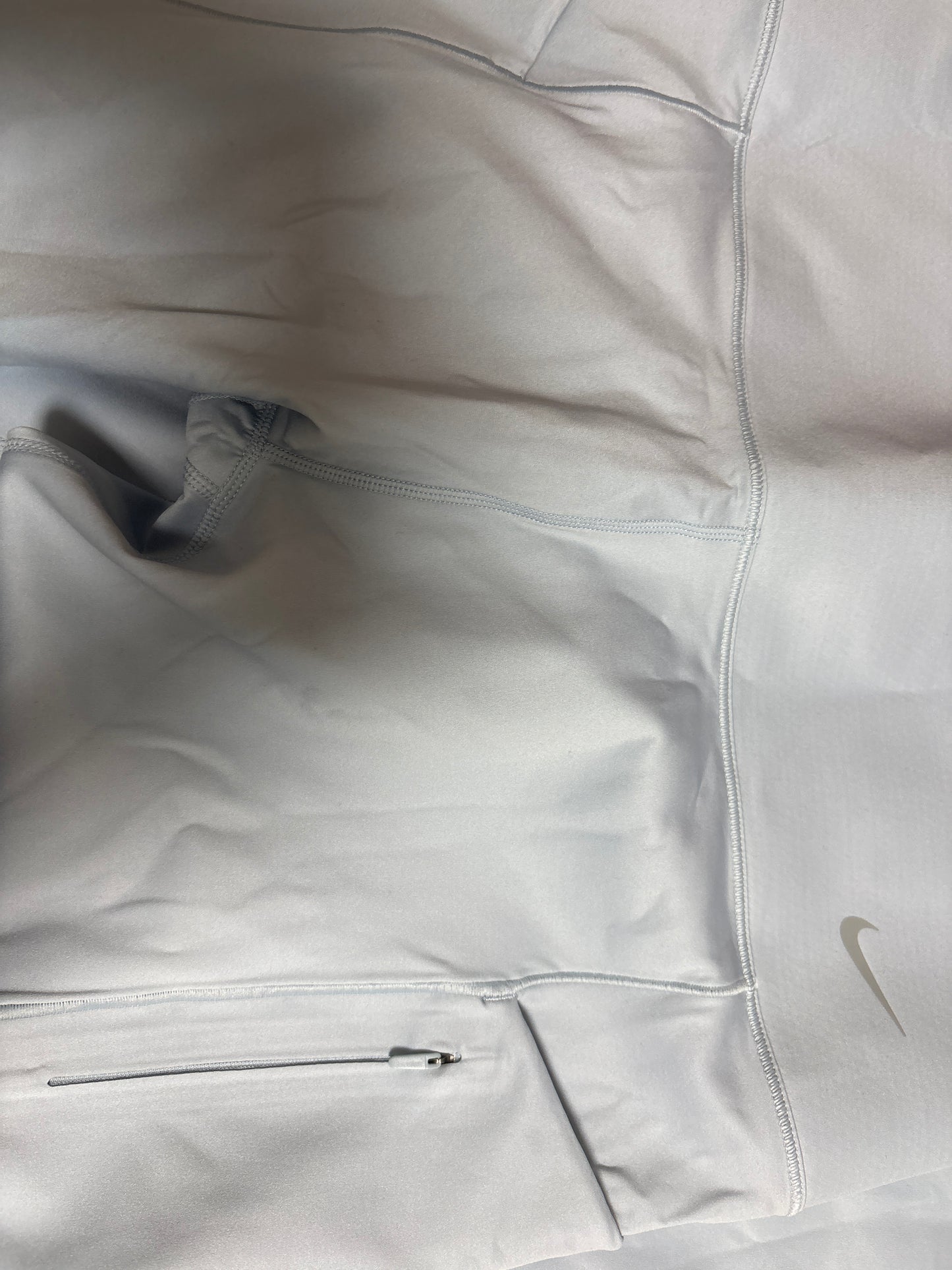 Nike Frauen Leggins in hellblau mit Tasche & Reißverschluss, Größe XL