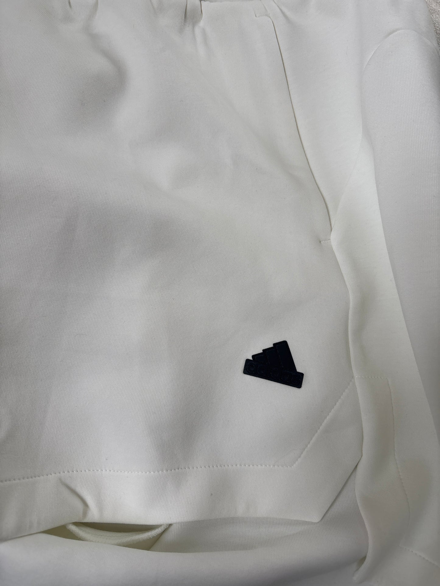 Adidas kurze Herren Hose, creme, Größe wählbar