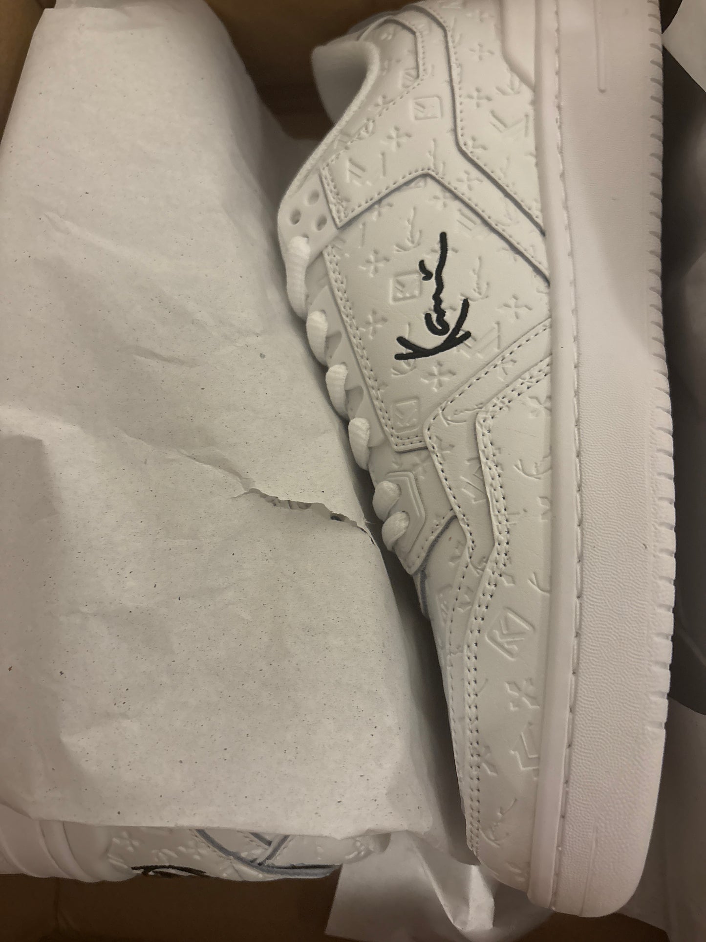 Karl Kani Sneaker, weiss/Muster, Größe 43