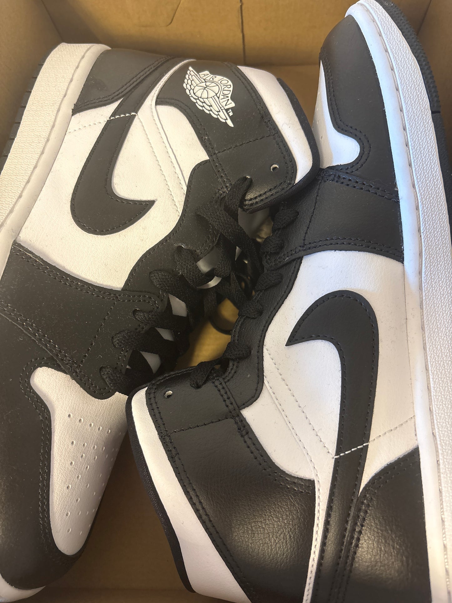 Air Jordan 1 MID, schwarz/weiss, Größe wählbar