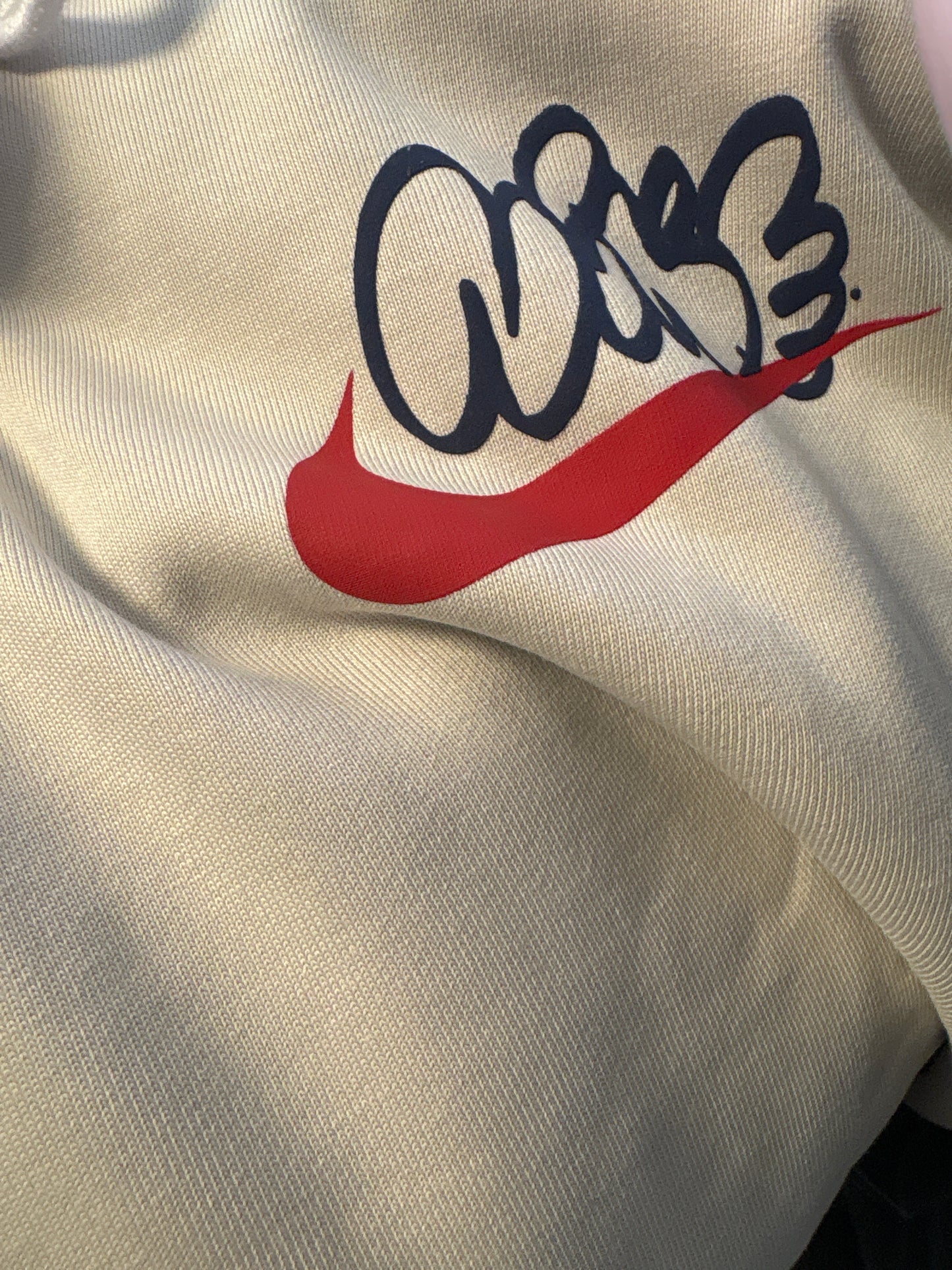 Nike Hoodie, Größe wählbar in hellcreme/Muster