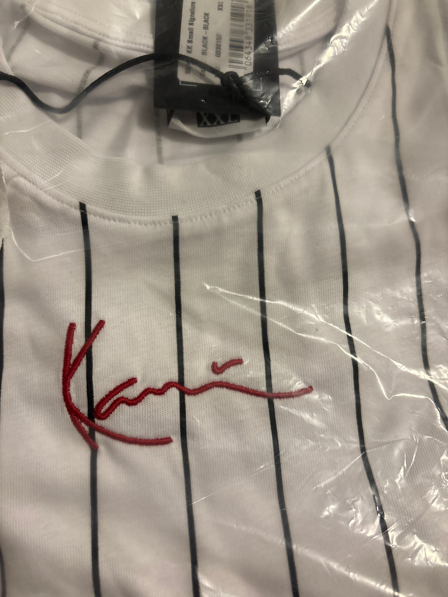 Karl Kani Shirt, Größe XXL in weiss/rot/schwarz