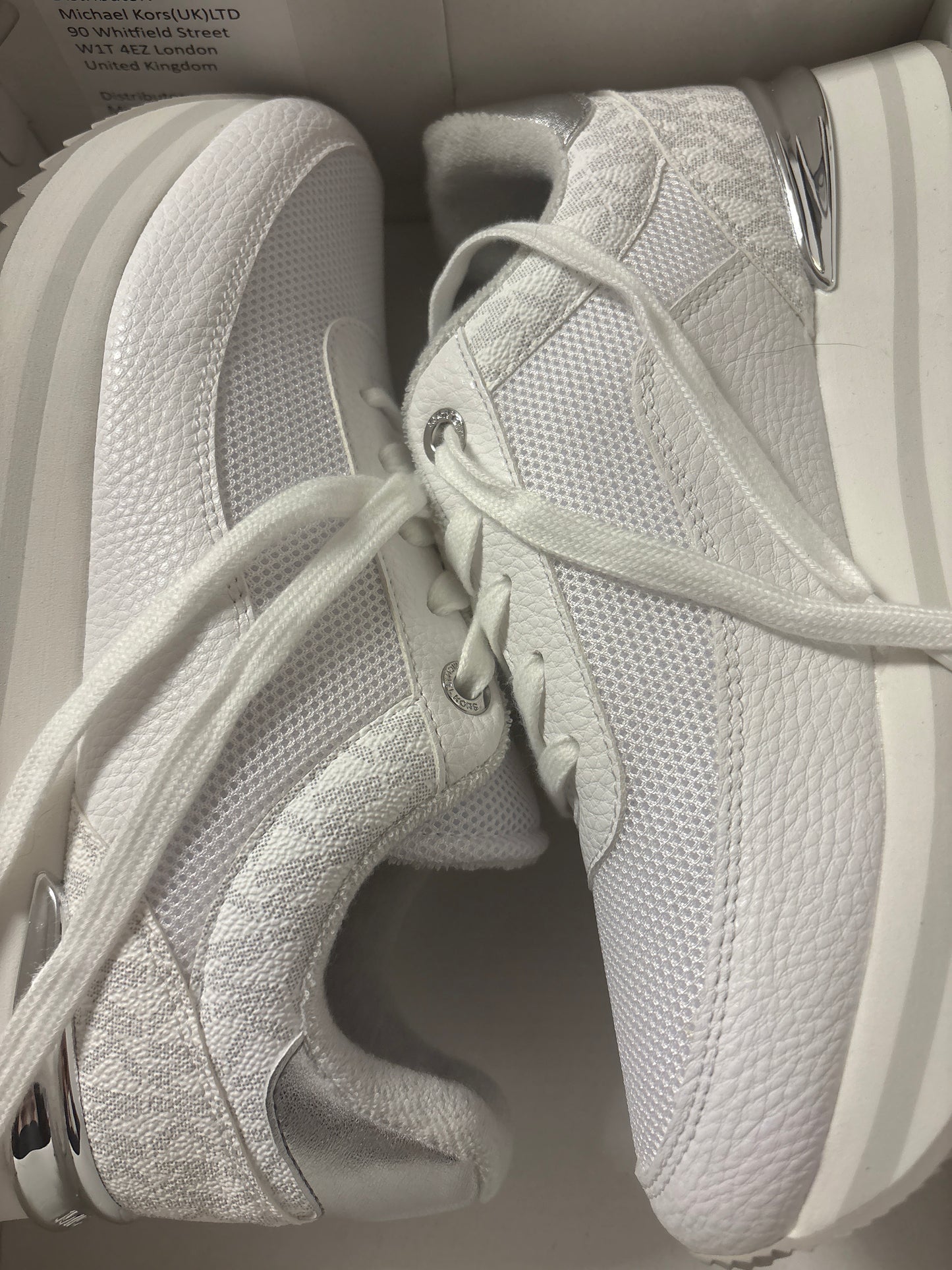 Michael Kors Sneaker Weiß/Silber, Größe wählbar