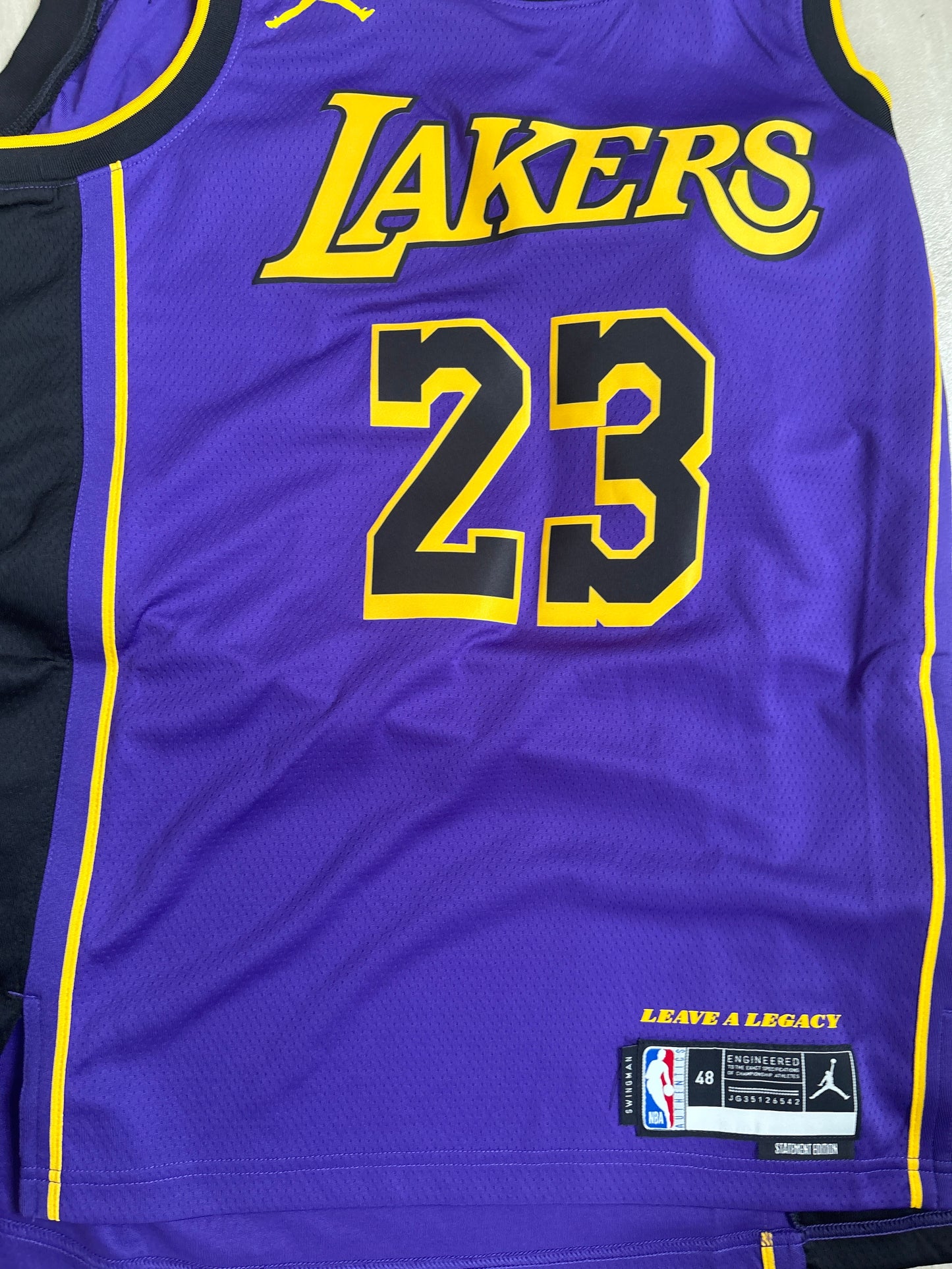 Nike NBA Trikot Los Angeles Lakers, Größe wählbar, lila/schwarz/gelb
