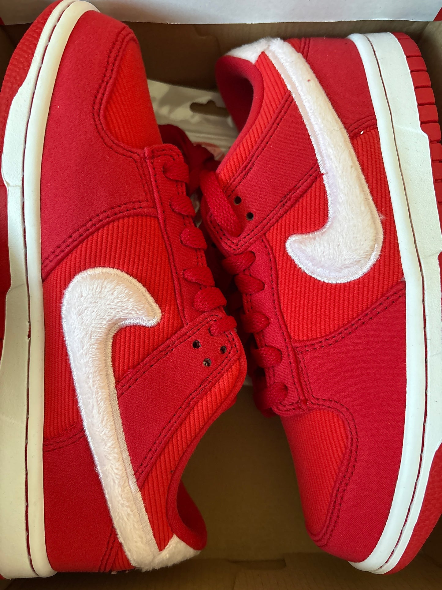 Nike Dunk low rot/rosa/plüsch, Größe 37,5