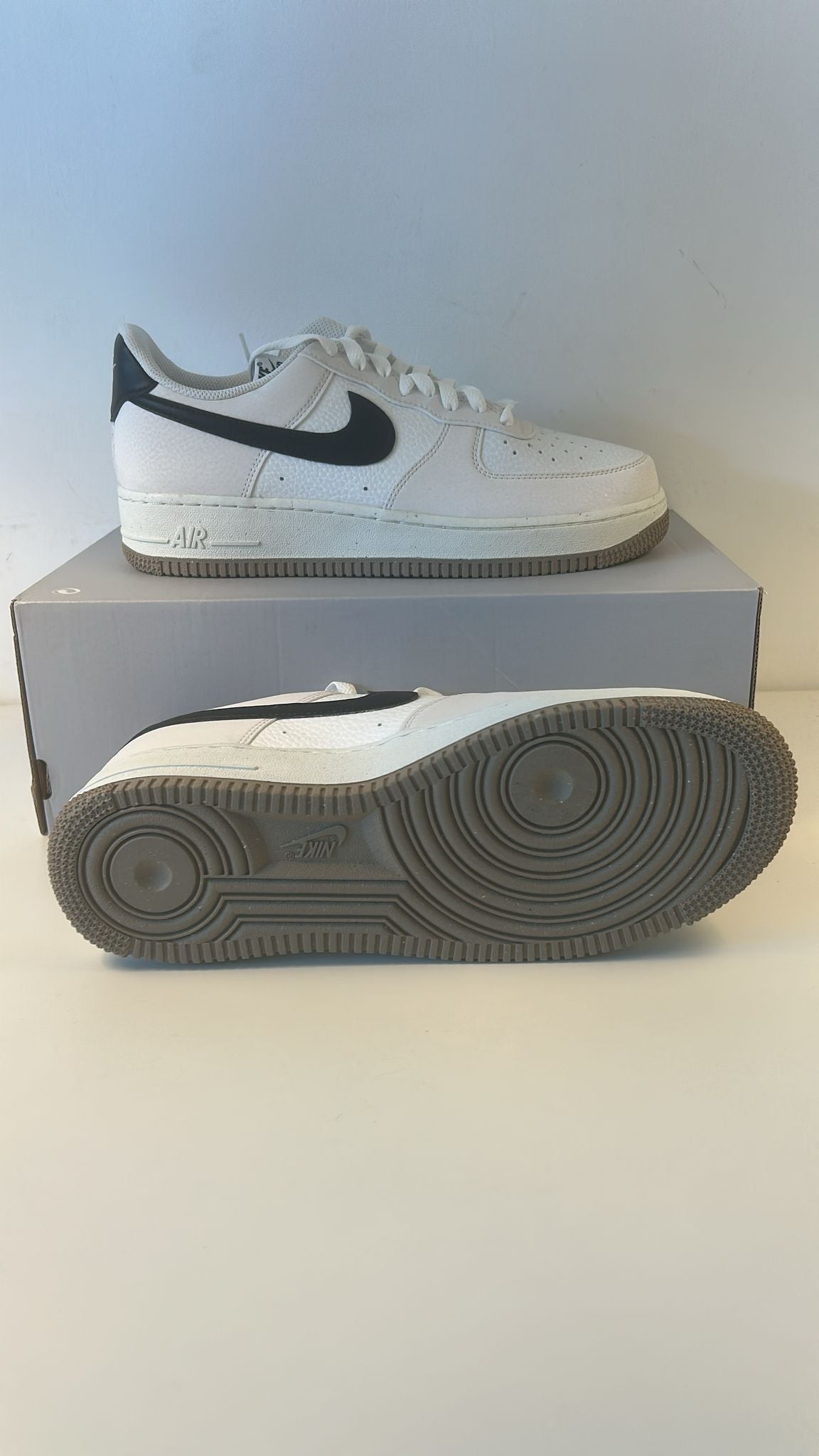 Nike Air Force 1 weiss/hellcreme/schwarz, Größe wählbar