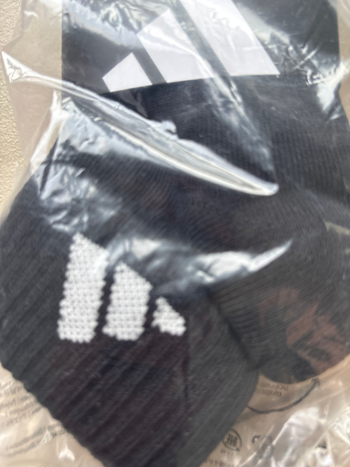 Adidas Knöchel Socken, 3er Pack in schwarz, Größe 43-45