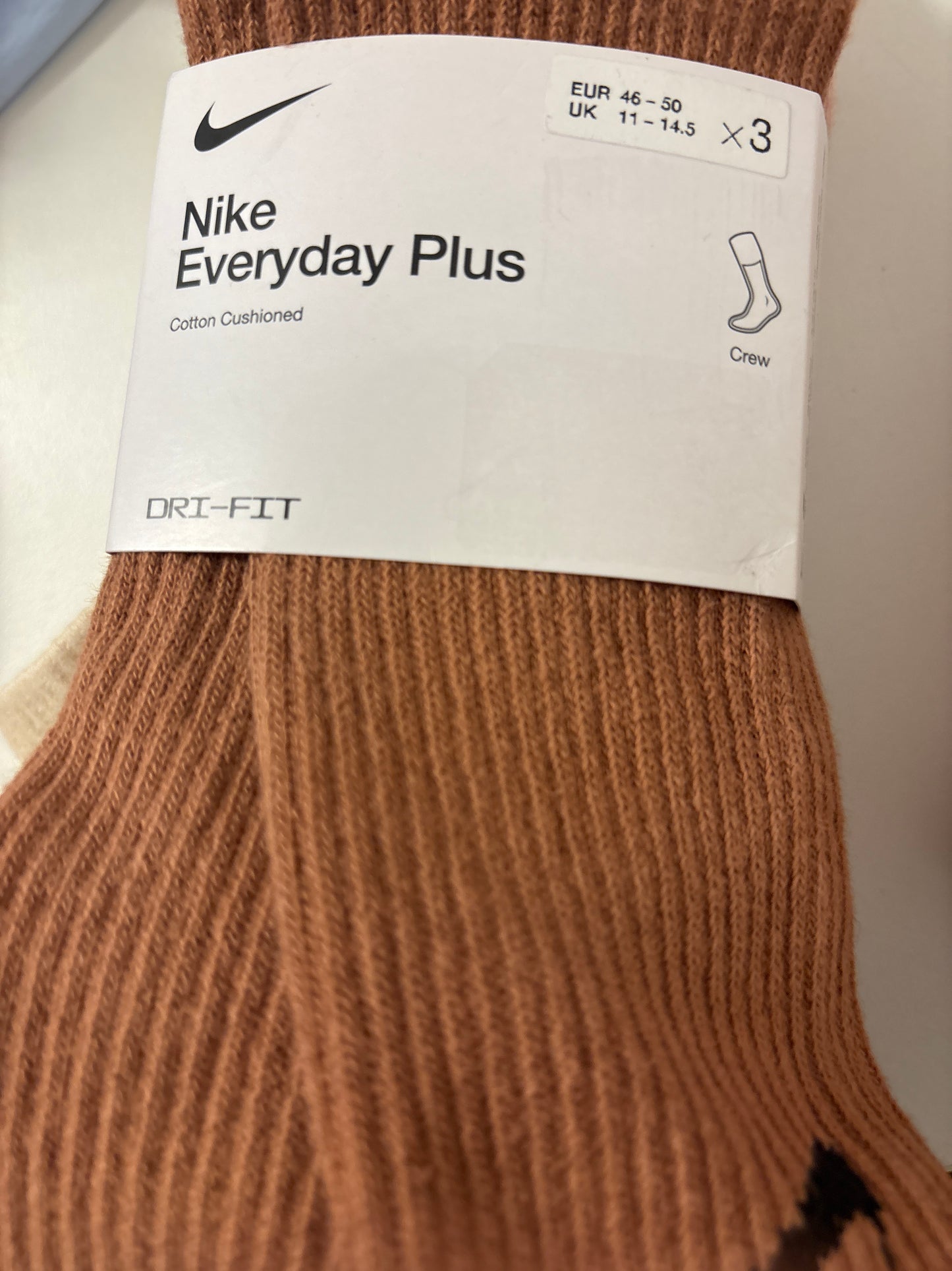 Nike Socken, 3er Pack in braun/beige/creme, Größe 46-50