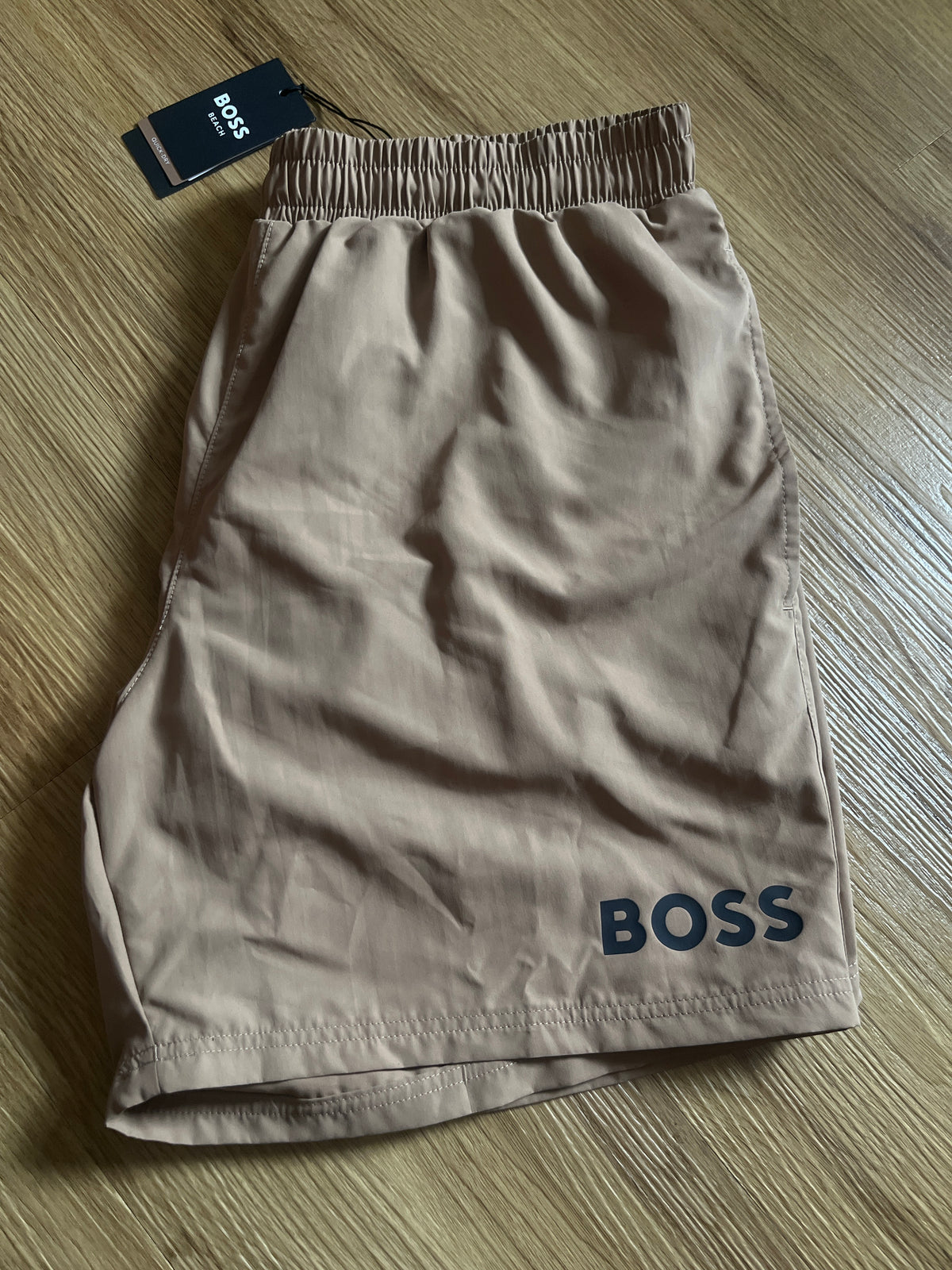 Boss Badehose in hellbraun, Größe S