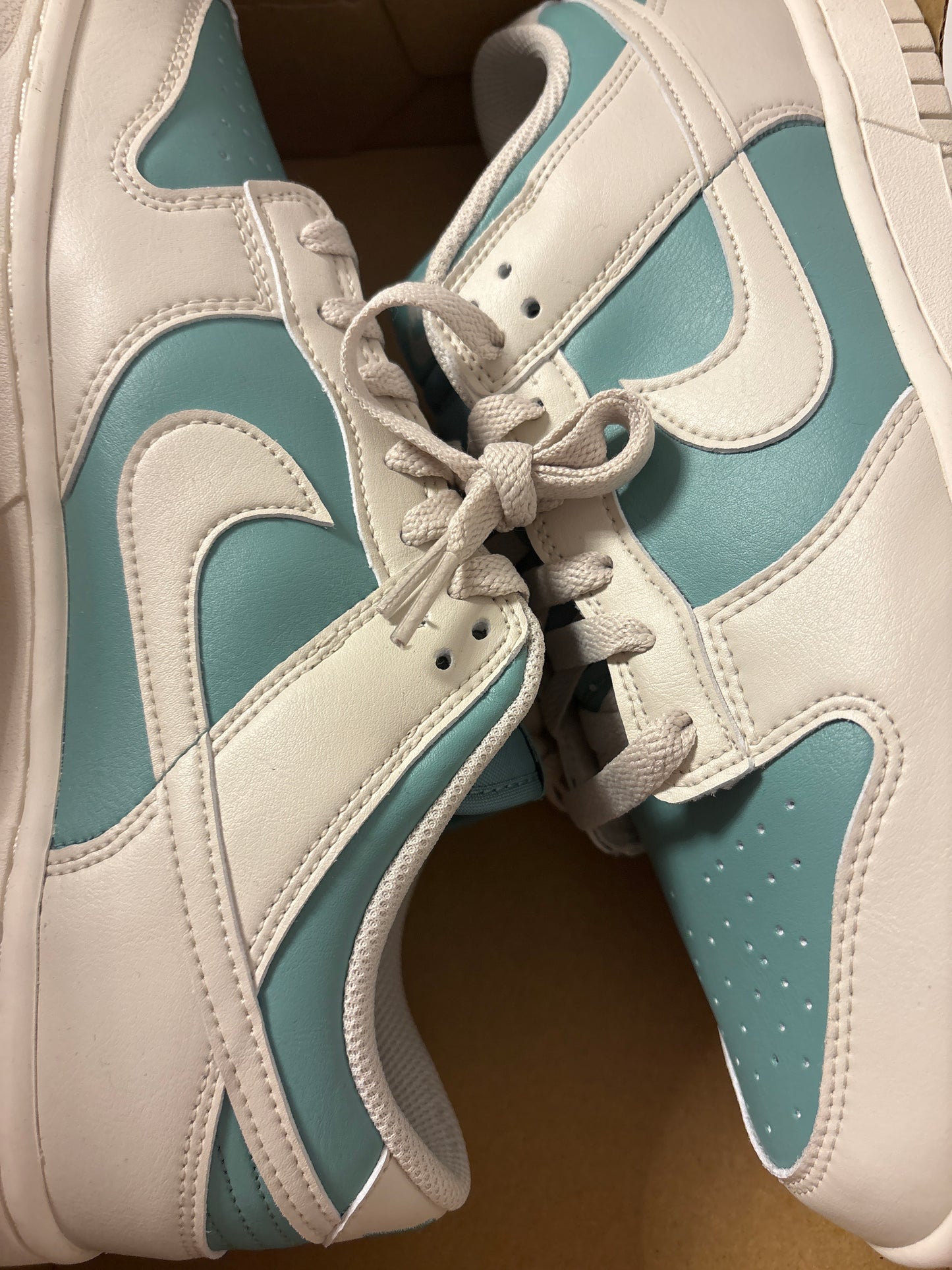 Nike Dunk low creme/grau/hellblau, grösse wählbar