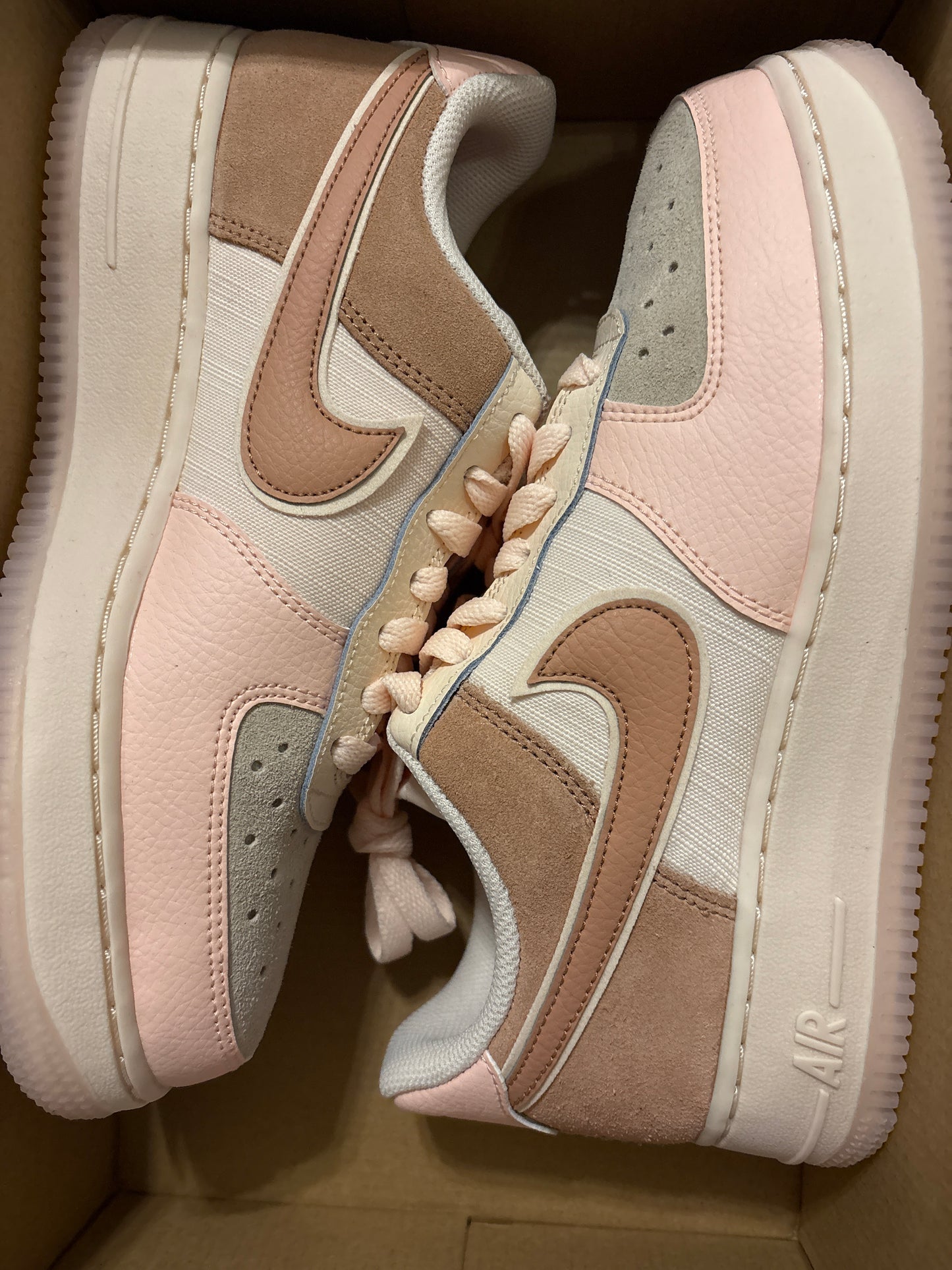 Nike Air Force 1 Gr. Wählbar braun/rosa/beige