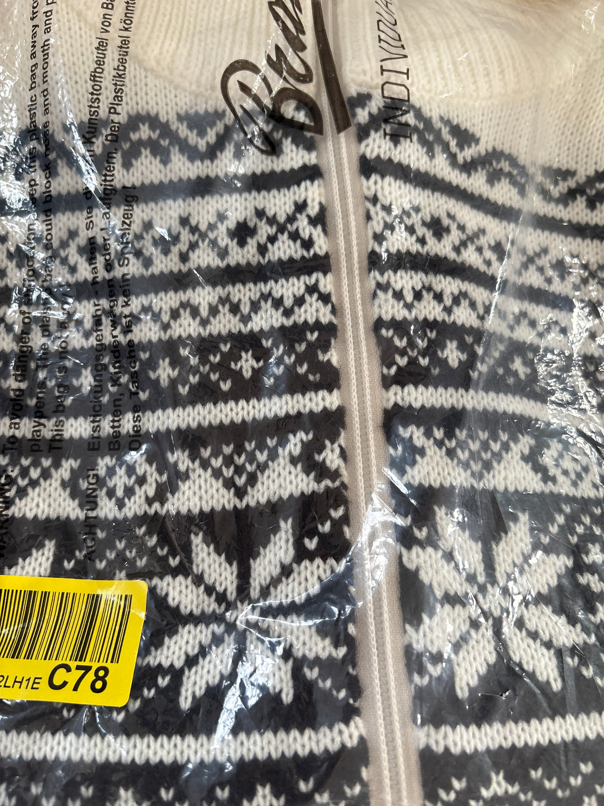 Brandit Zipper/Pulli schwarz/weiss, Größe 4XL