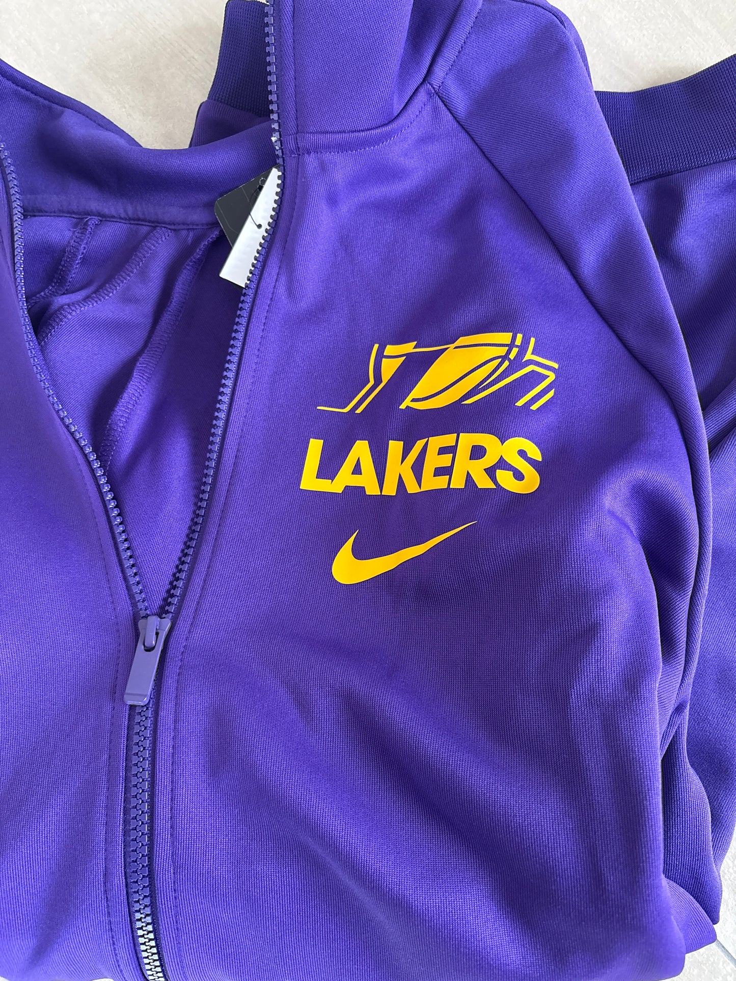 Nike NBA Jacke lila/gelb Los Angeles Lakers, Größe wählbar