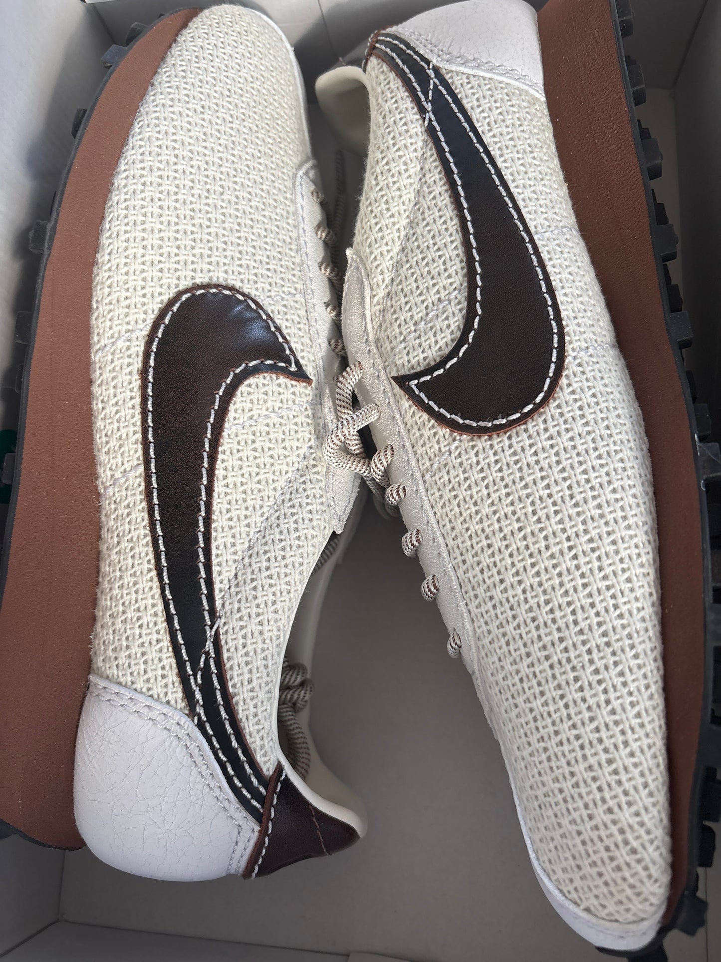Nike LD-1000 in weiss/grau/braun, Größe 44