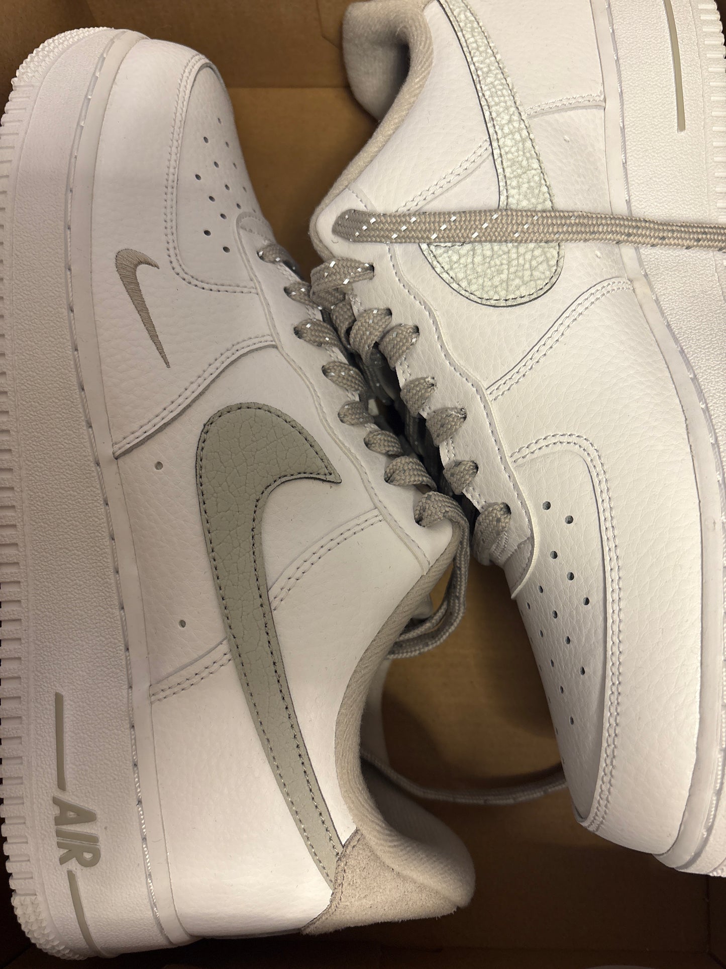 Nike Air Force 1 weiss/grau, Größe wählbar