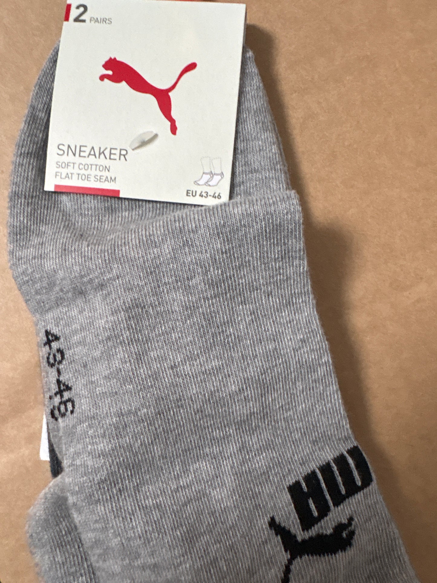 Puma Socken, 2er Pack in Grautöne, Größe wählbar