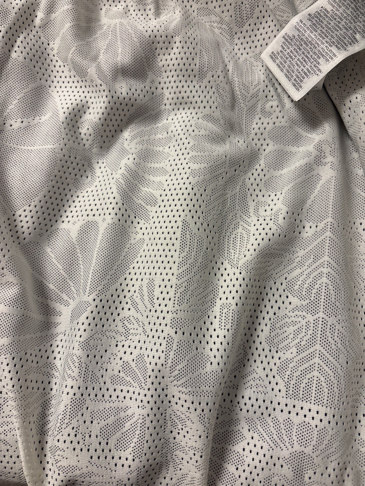 Nike kurze Basketball Hose, weiss/schwarz Muster , Größe wählbar