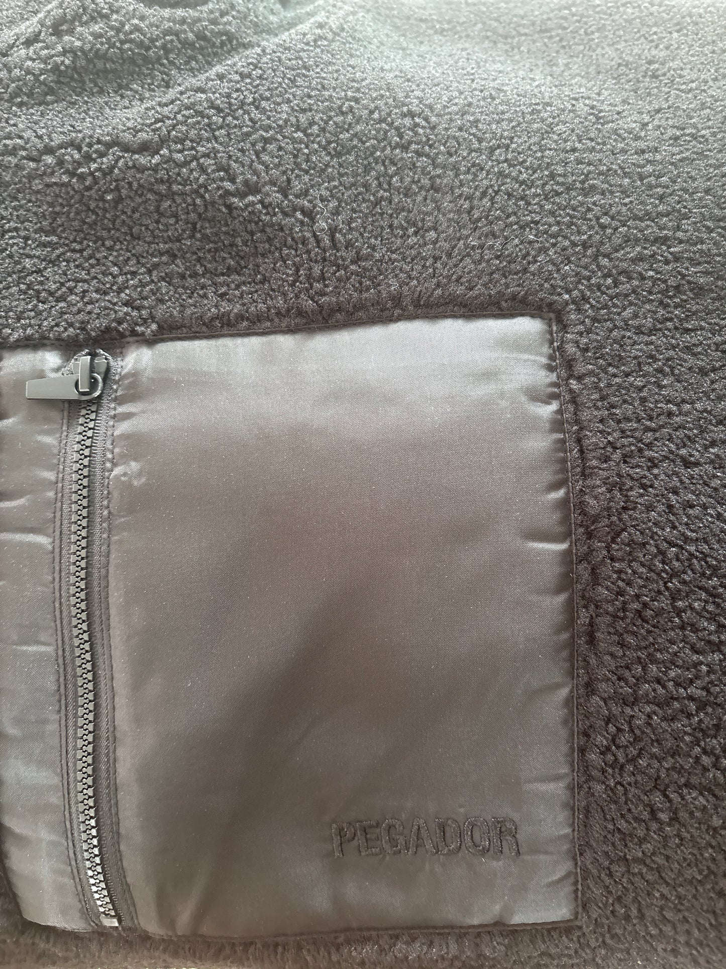 Pegador Jacke Plüsch mit Taschen, schwarz, Größe XL