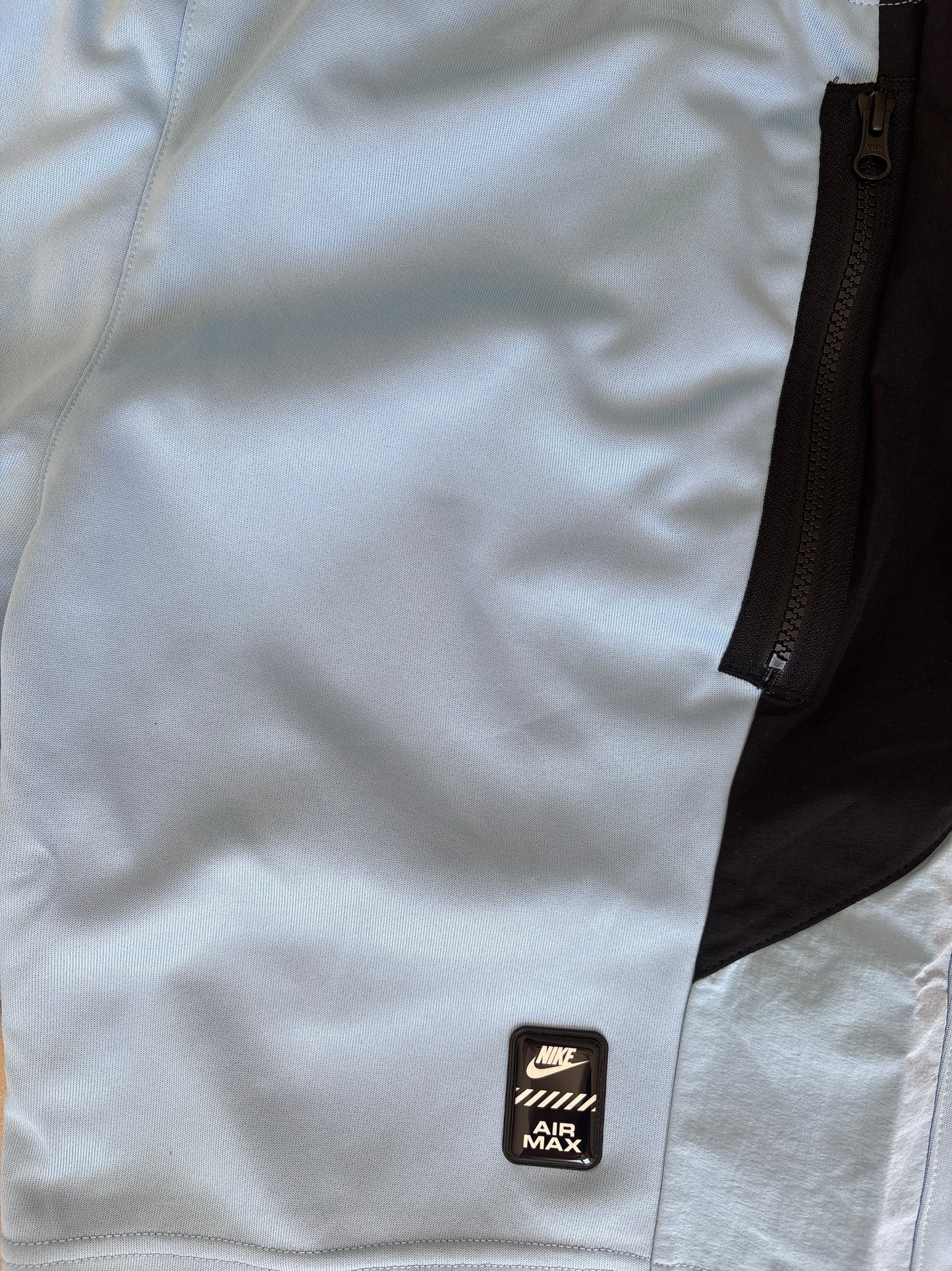 Nike kurze AirMax Hose, schwarz/hellblau, Größe wählbar
