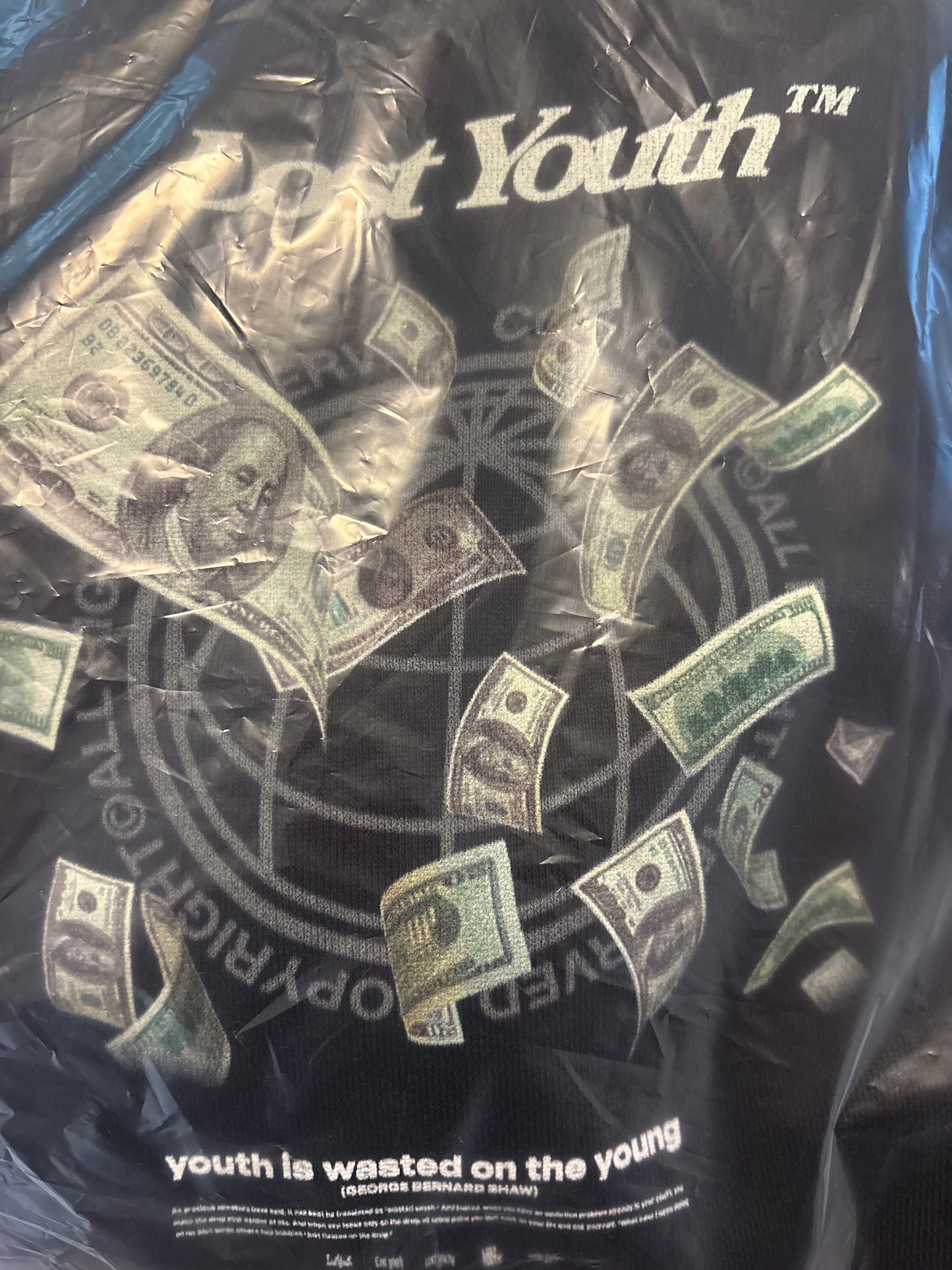 Lost Youth Hoodie, schwarz/Muster , Größe XXL