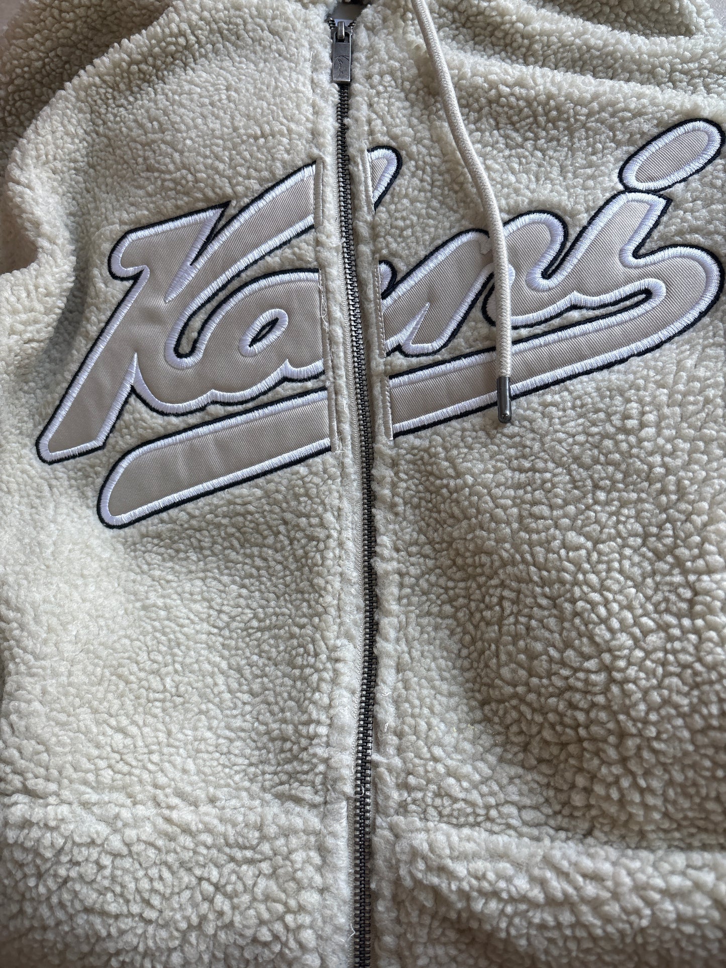 Karl Kani Joggingjacke, Größe XXL in hellbeige