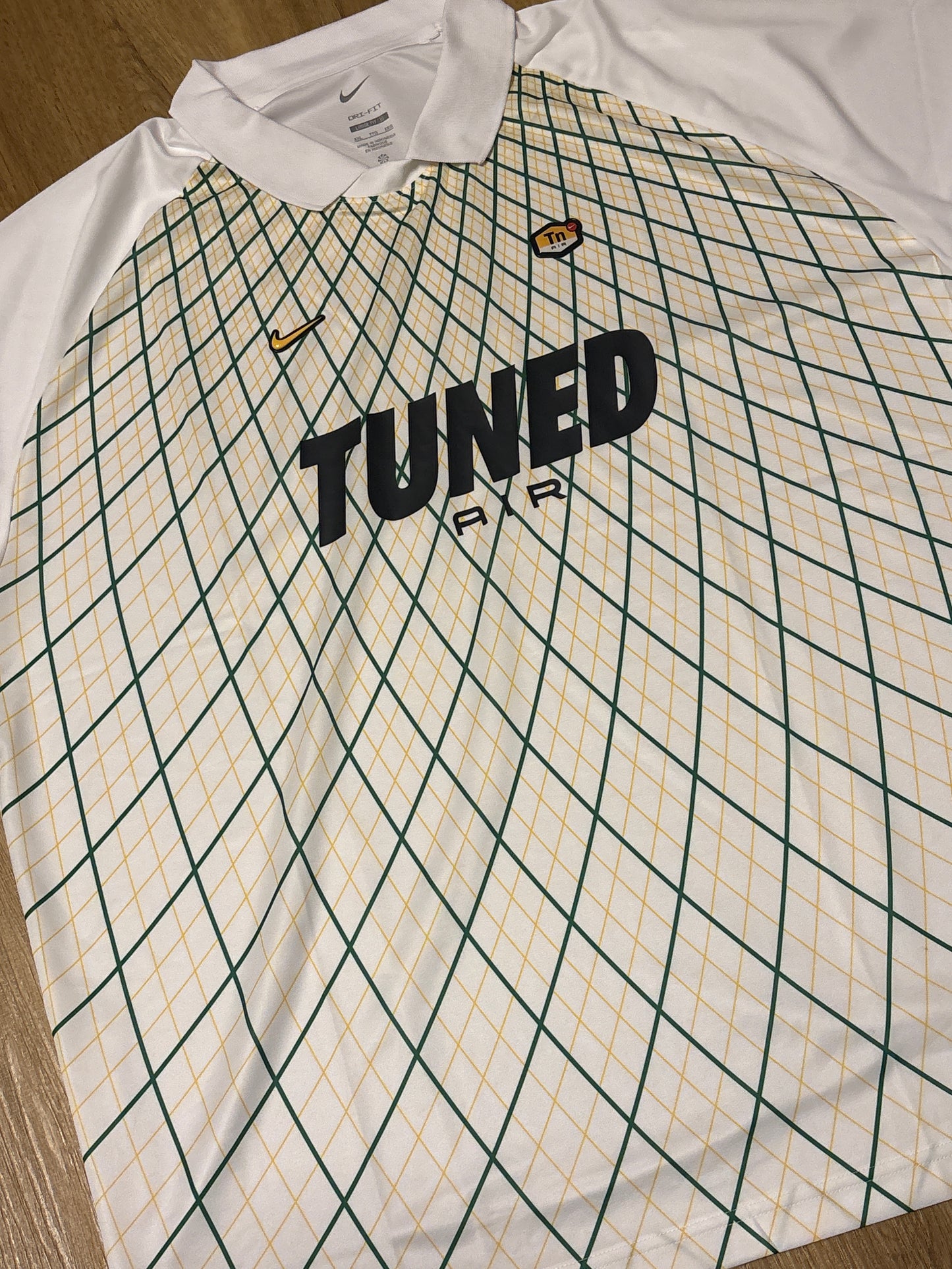 Nike TN Shirt, Größe XXL in gelb/grün/weiss