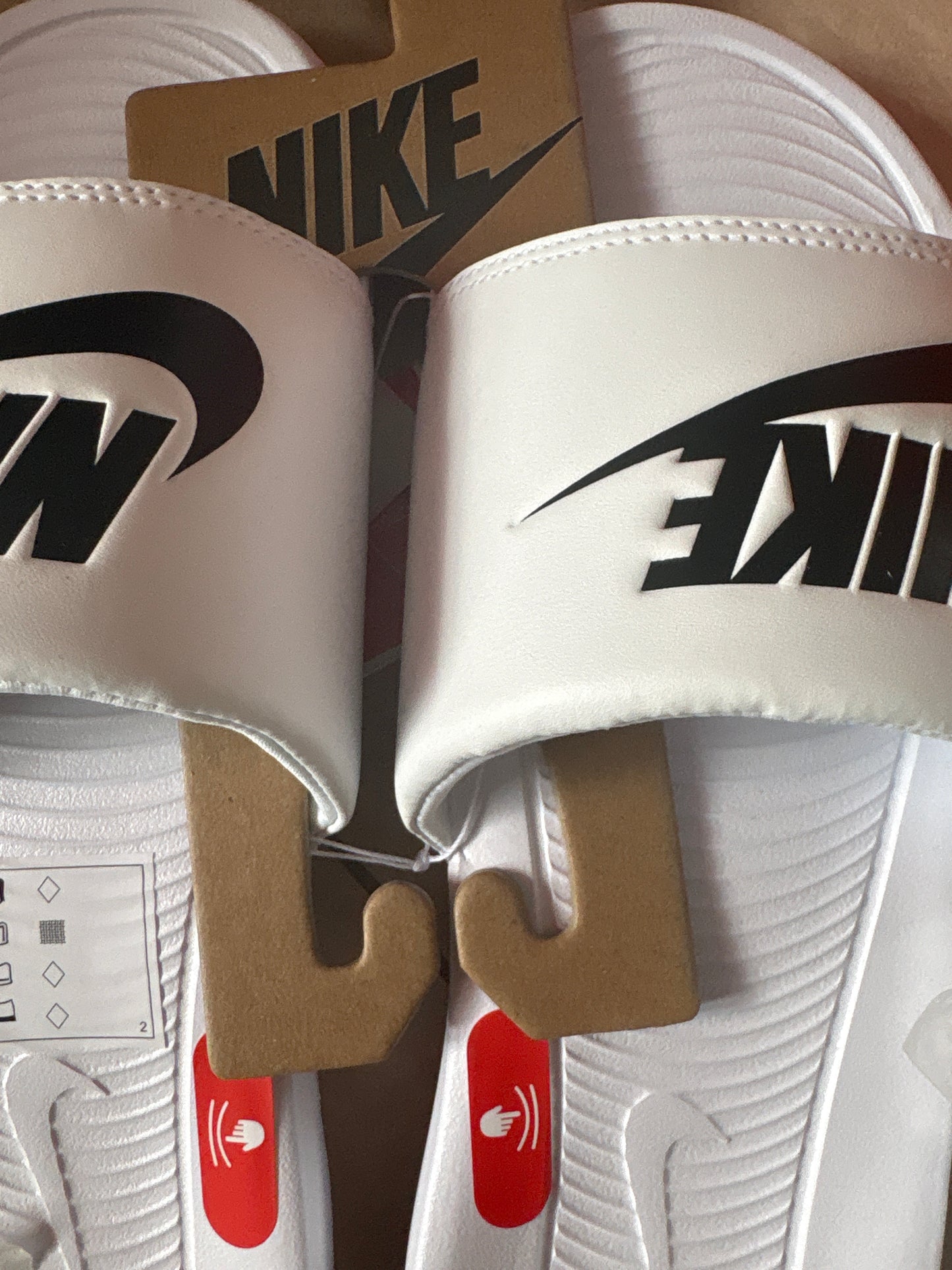 Nike Badelatschen in schwarz/weiss, Größe 45