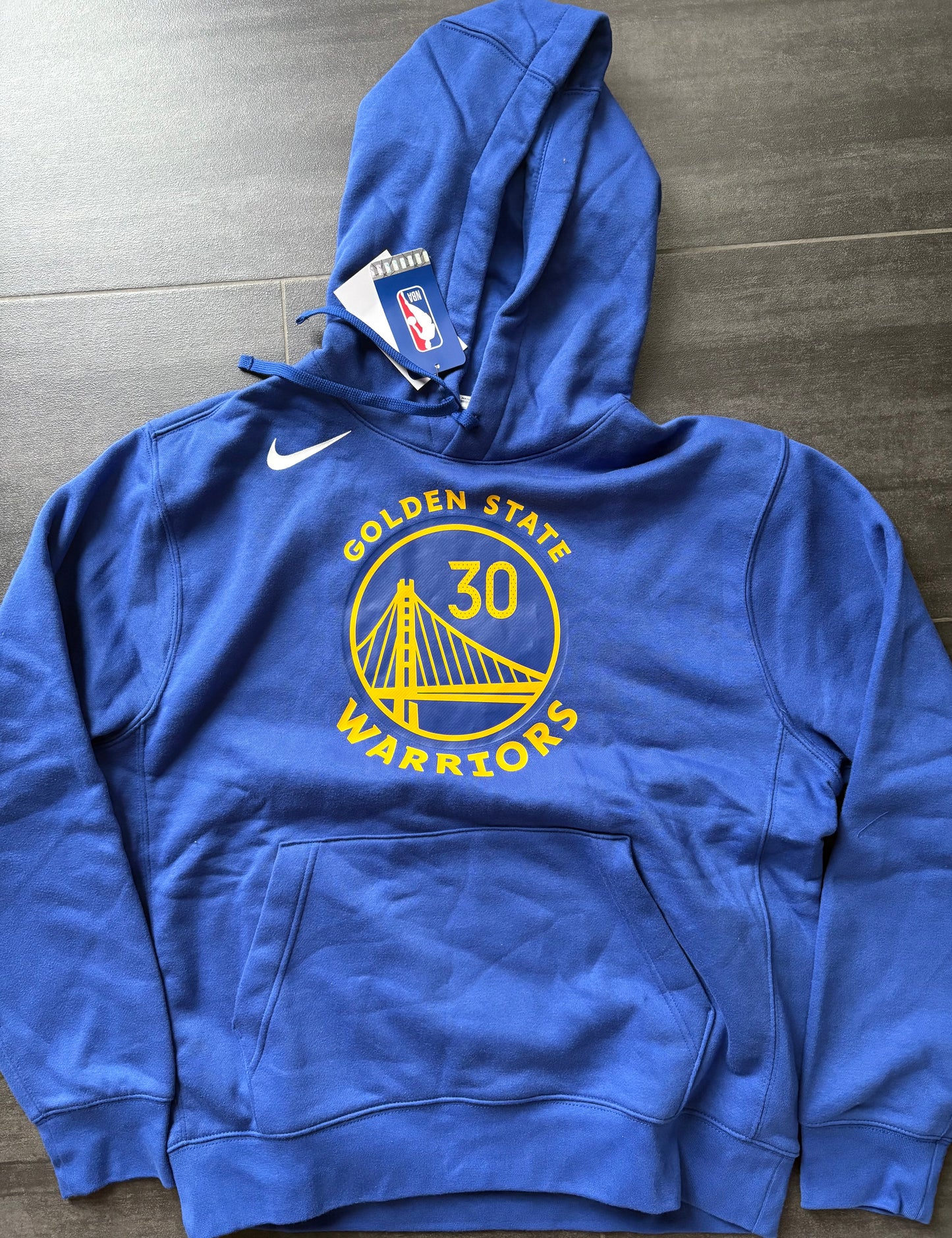 Nike NBA Hoodie Los Angeles Lakers, Größe M in blau/gelb