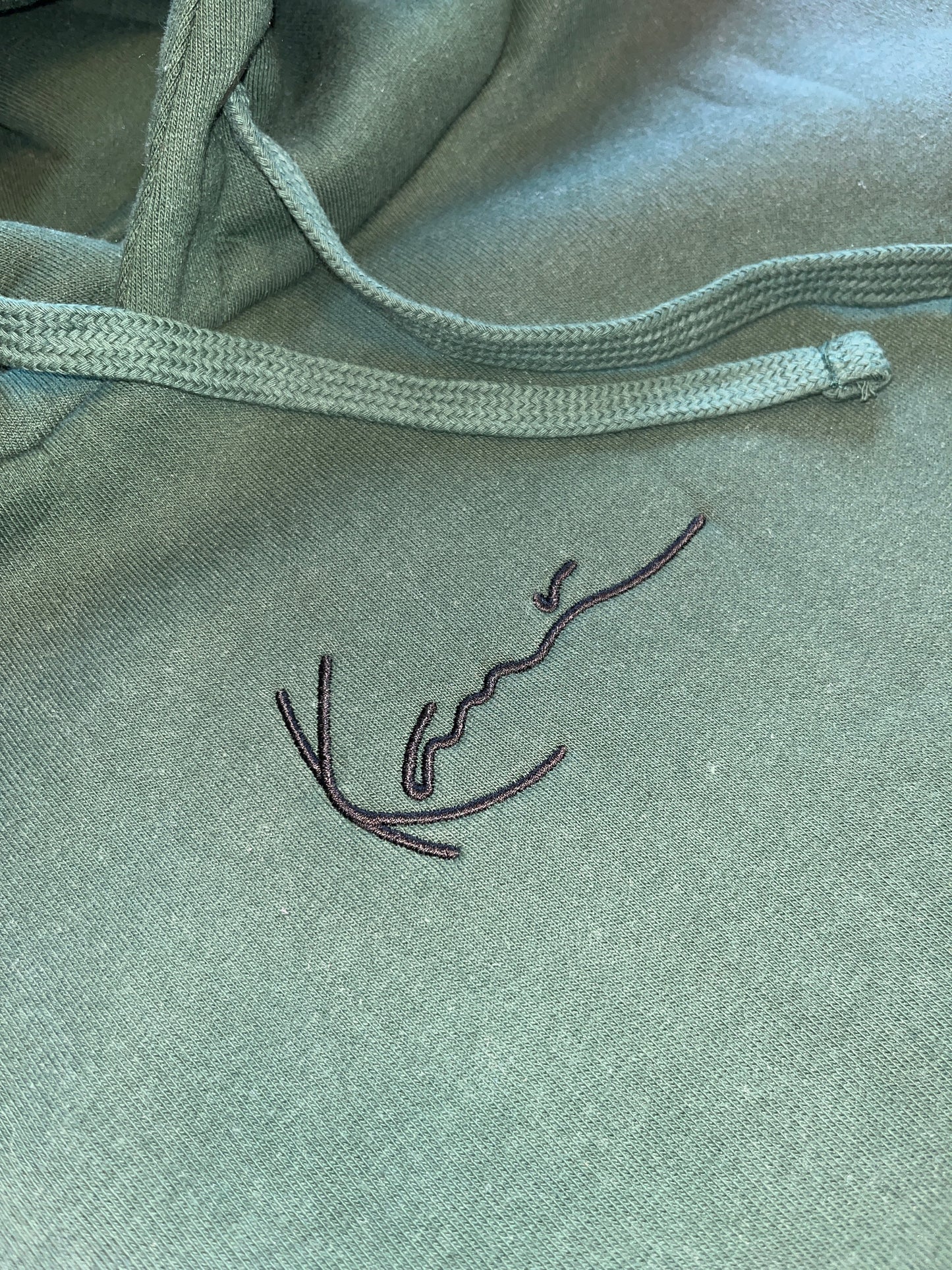 Karl Kani Hoodie in dunkelgrün, Größe XL