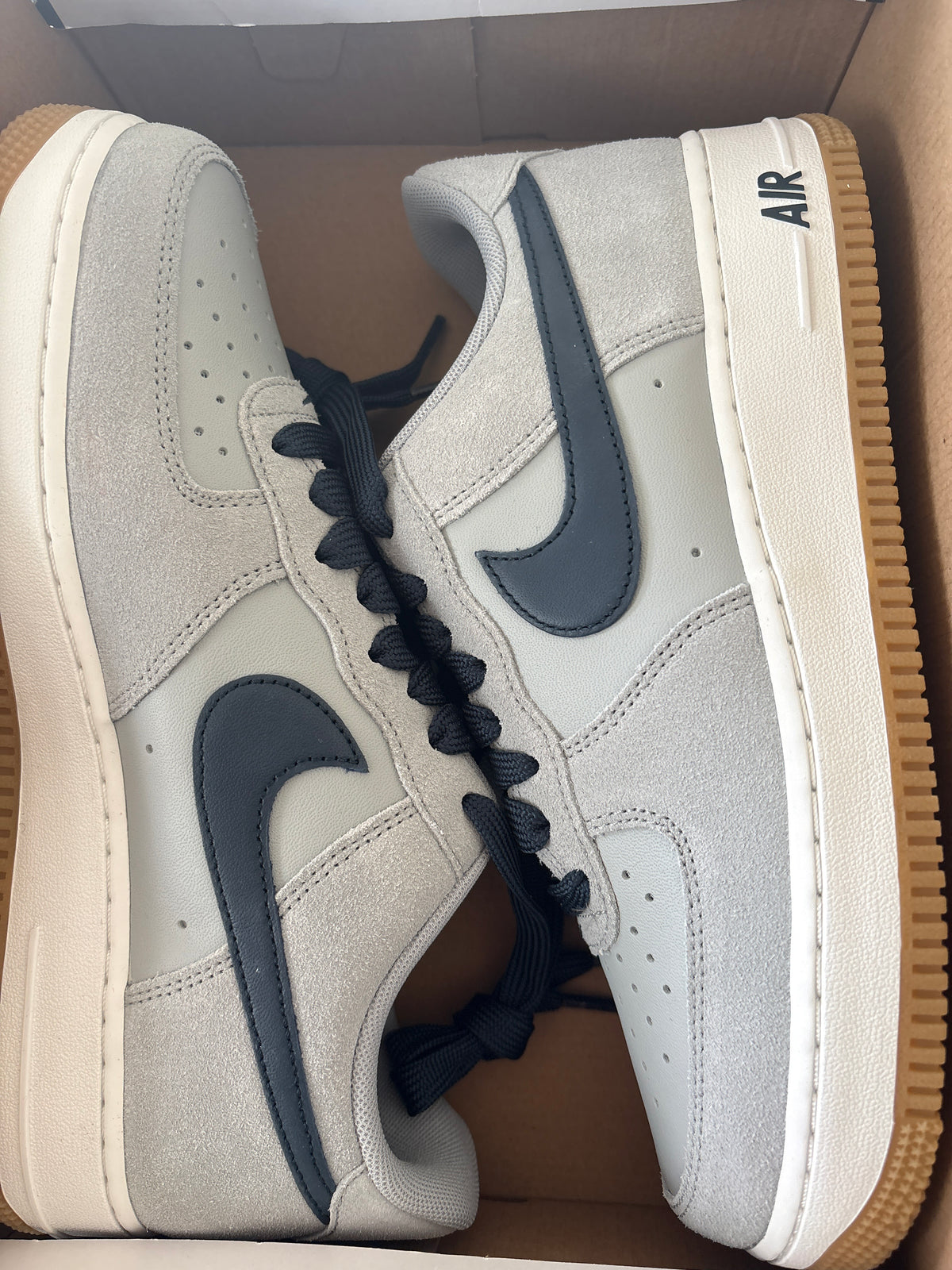 Nike Air Force 1 weiss/blau/grau, Größe 42,5