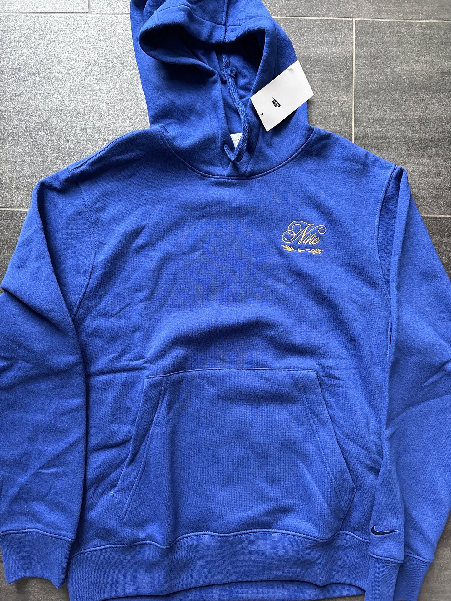 Nike Hoodie in blau/gold Größe M