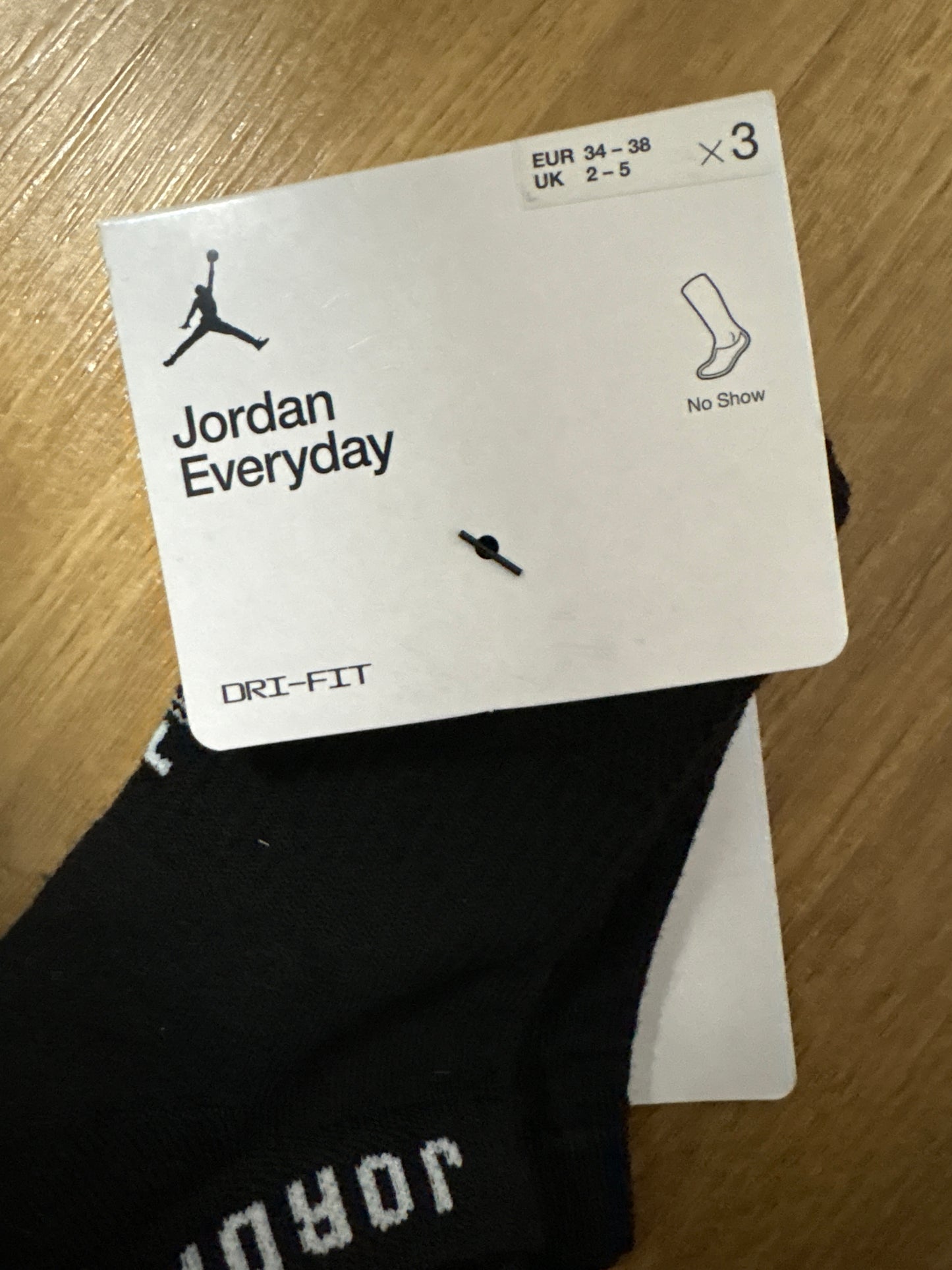 Nike Jordan Socken, 3er Pack in schwarz, Größe 34-38